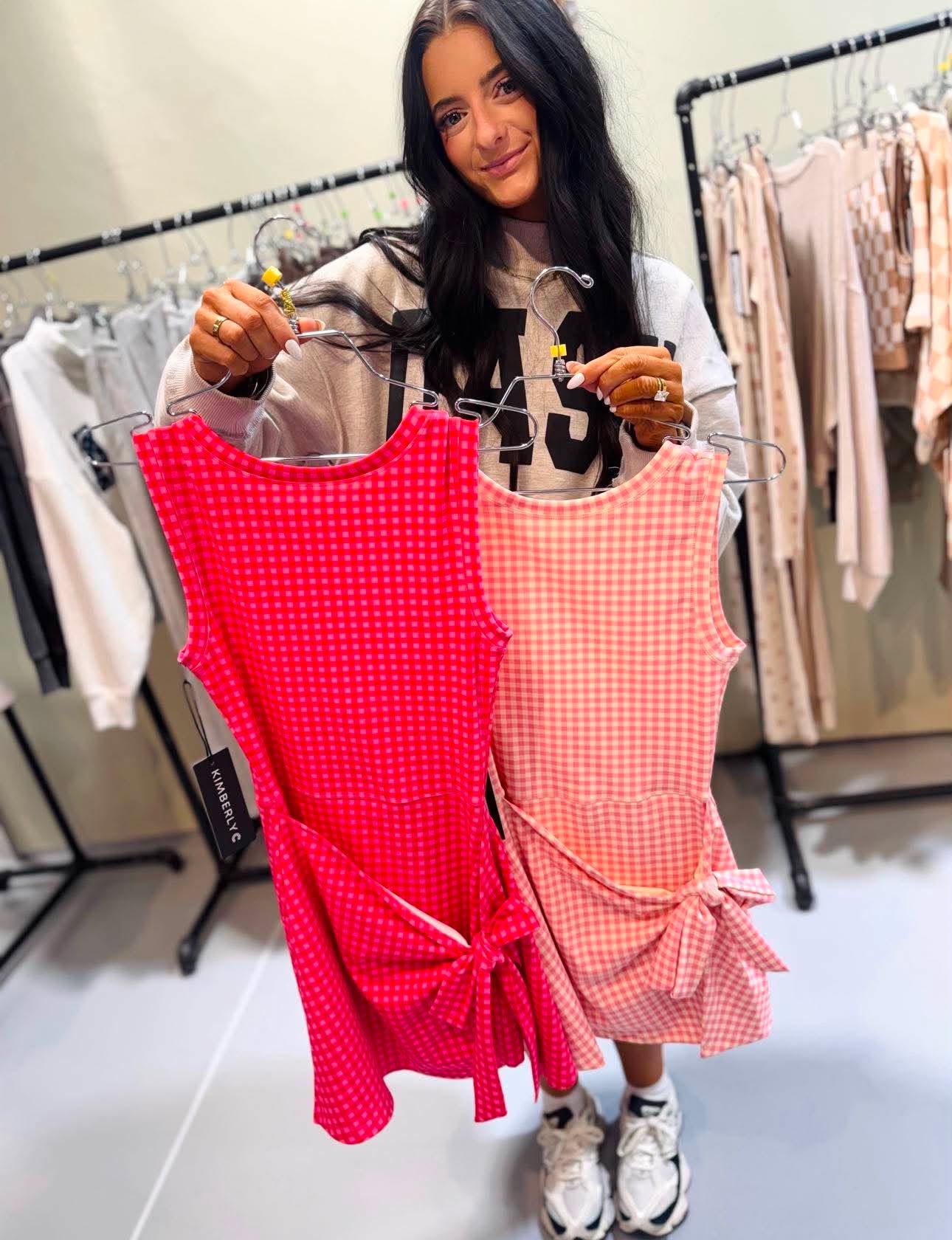 Gorgeous Gingham Athletic Romper Dress
