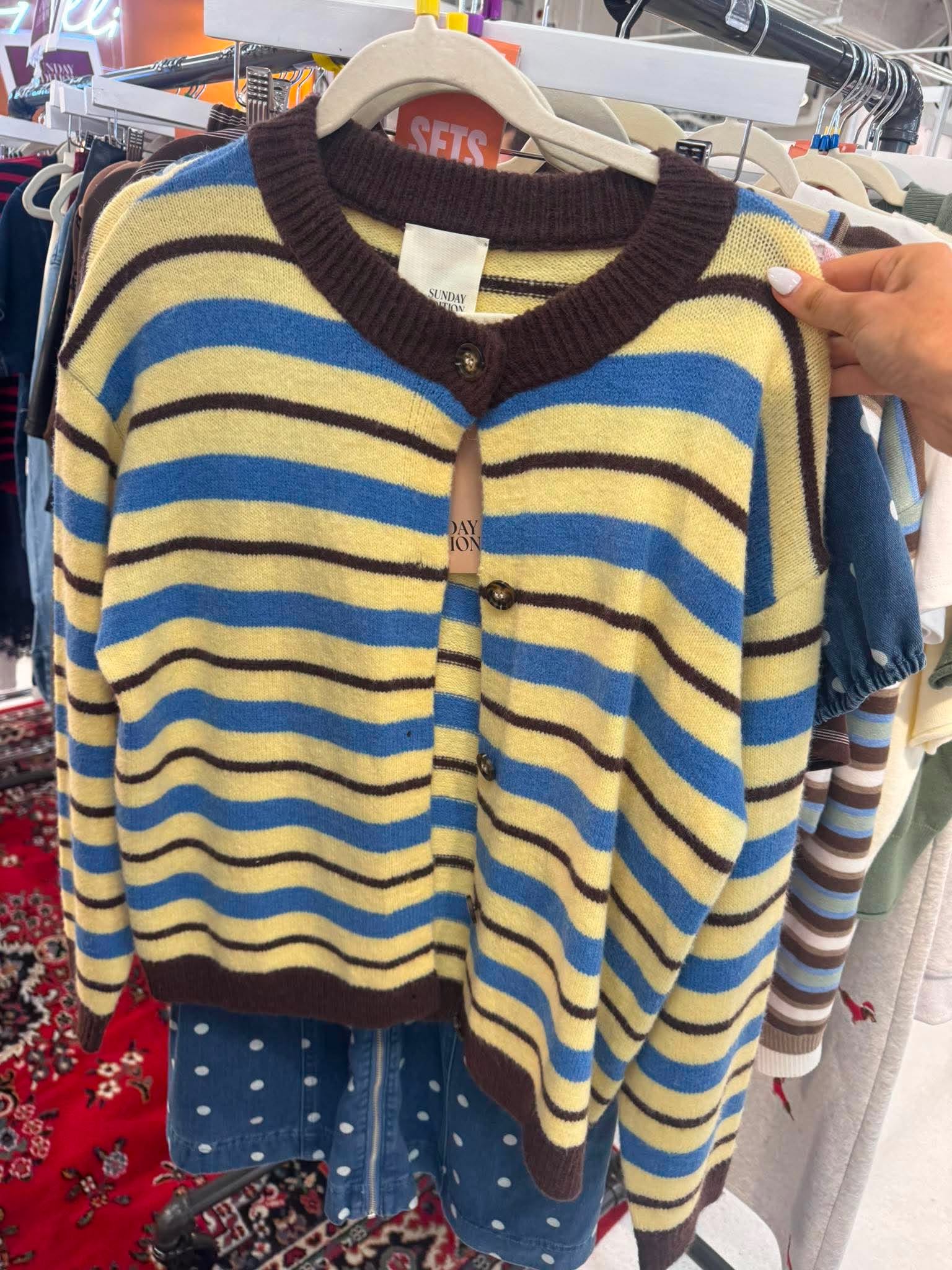 Out Right Striped Cardigan