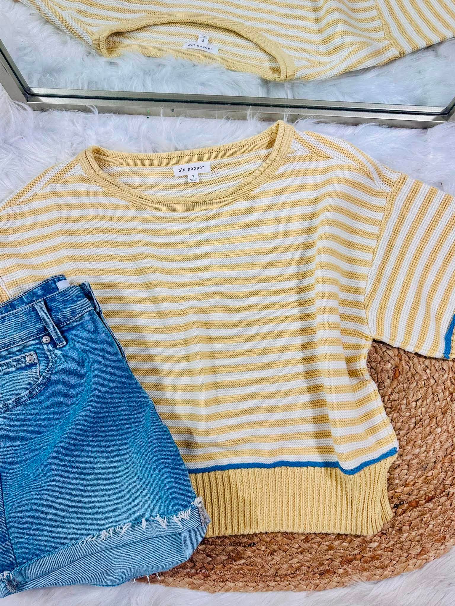 Raw Edge Detail Butter Sweater