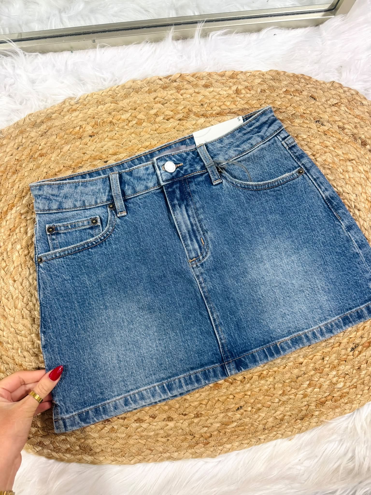 Dana Denim Mini Skort