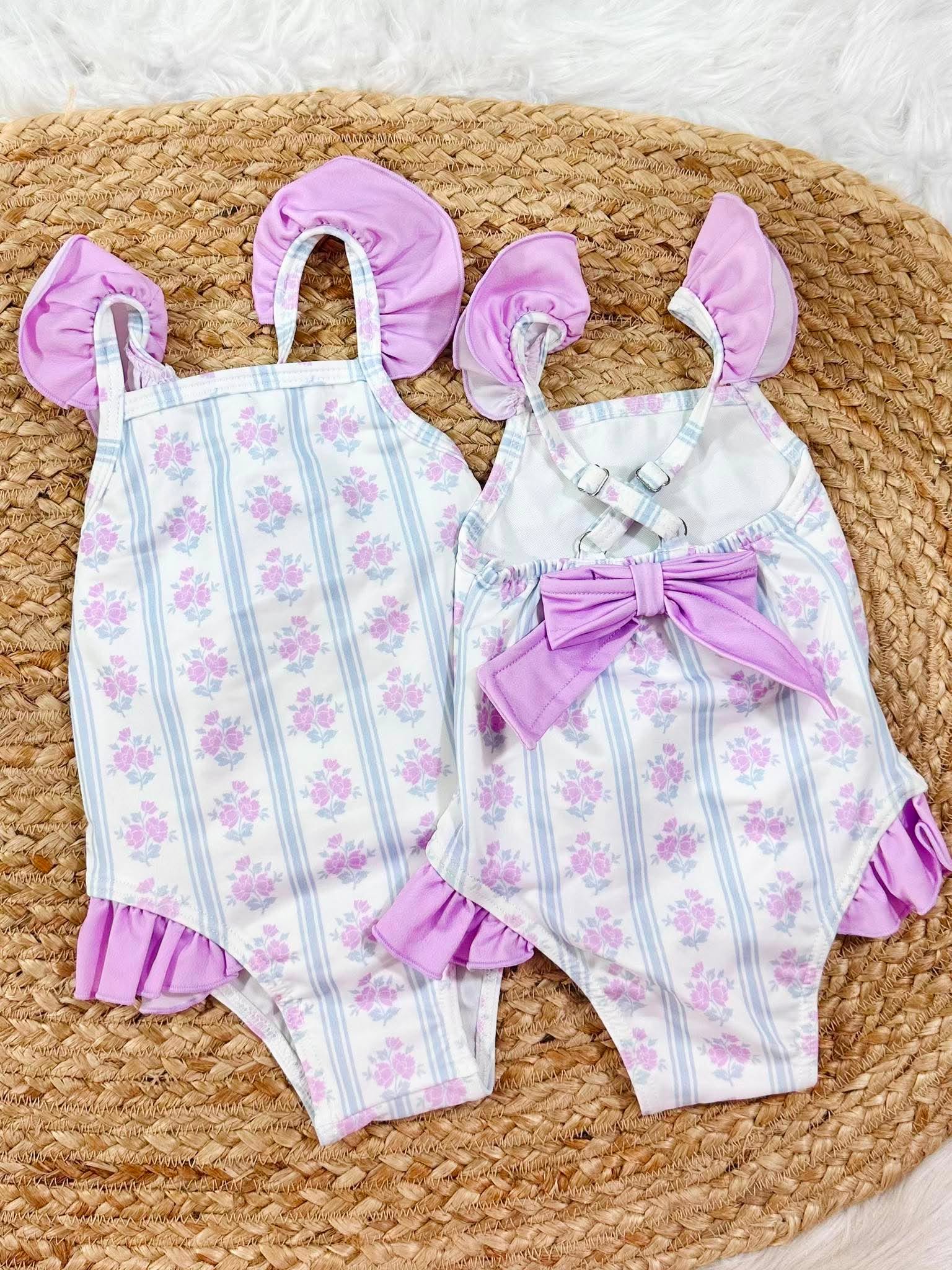Girls Purple Swimsuit