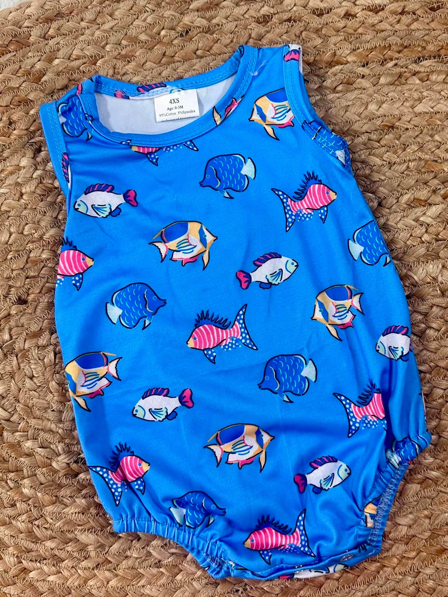 Blue Boy Fish Bubble