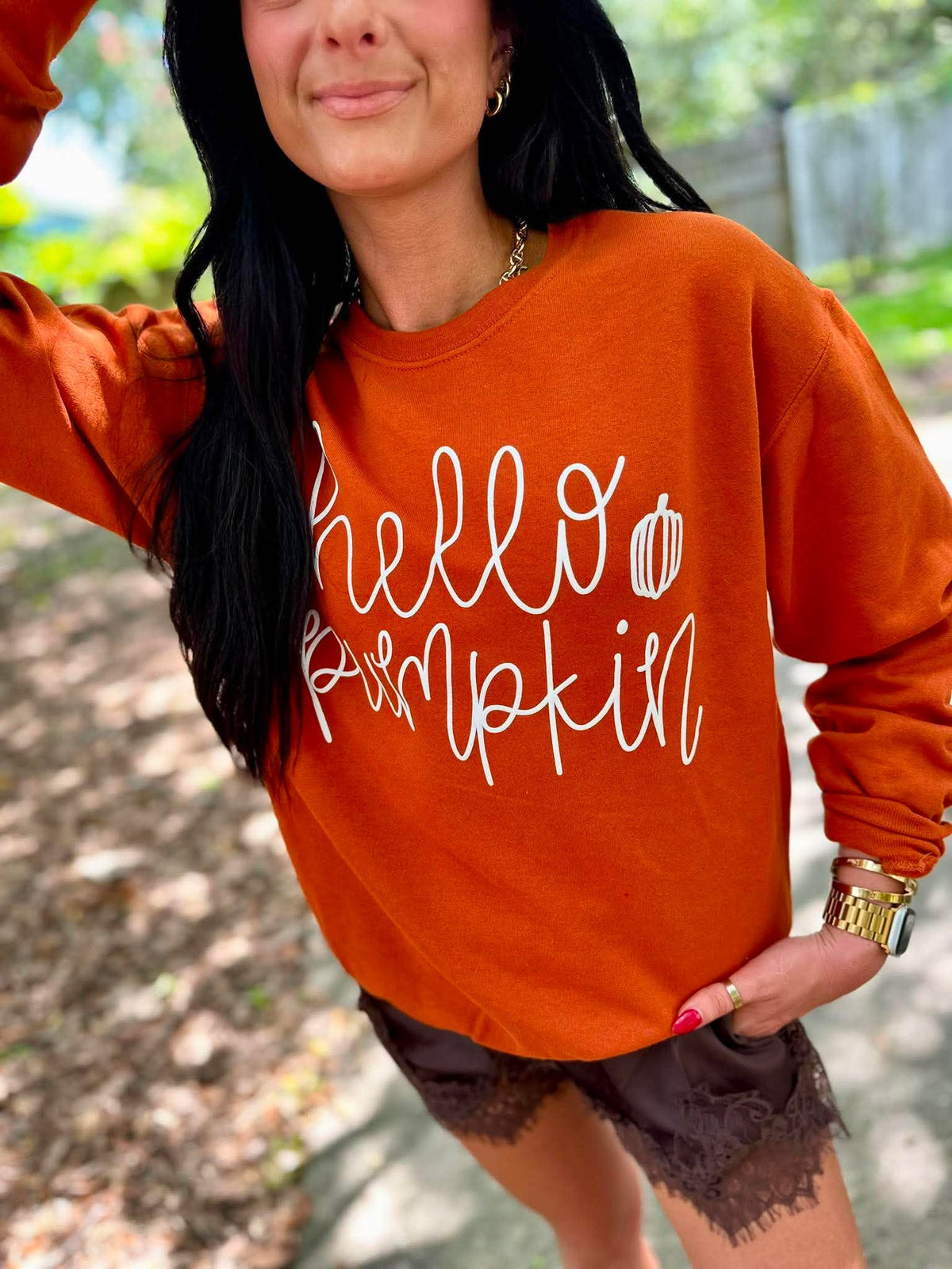 Hello Pumpkin Texas Orange Sweatshirt