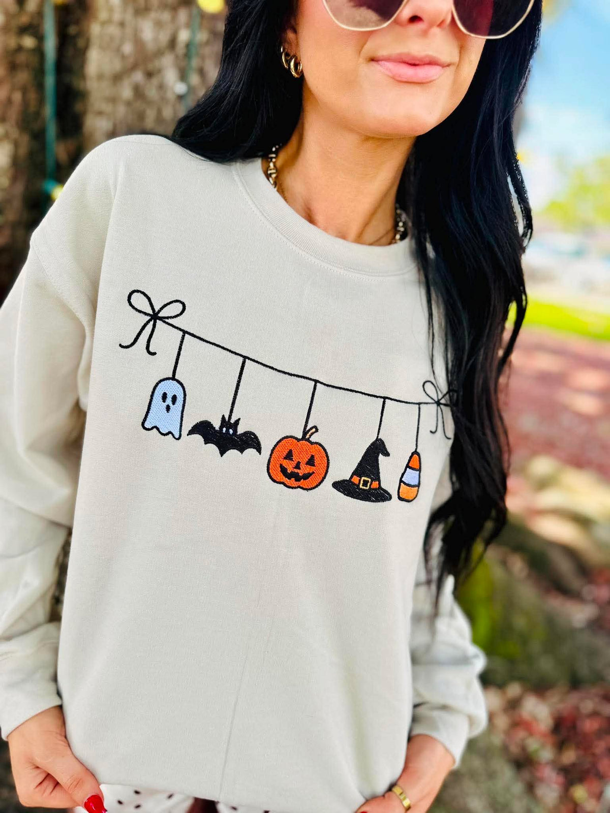Spooky Trinkets Tan Sweatshirt