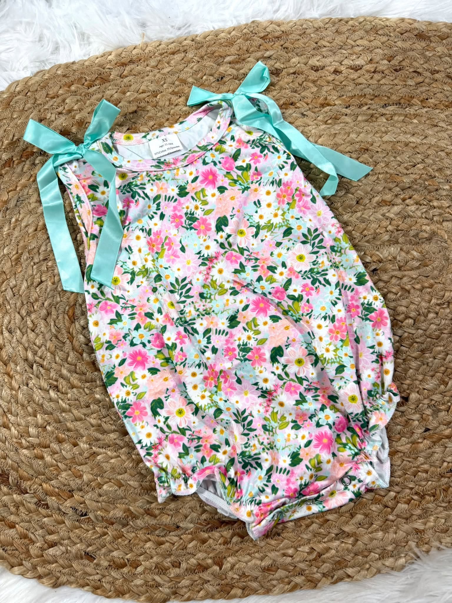 Girls Floral Ribbon Bubble