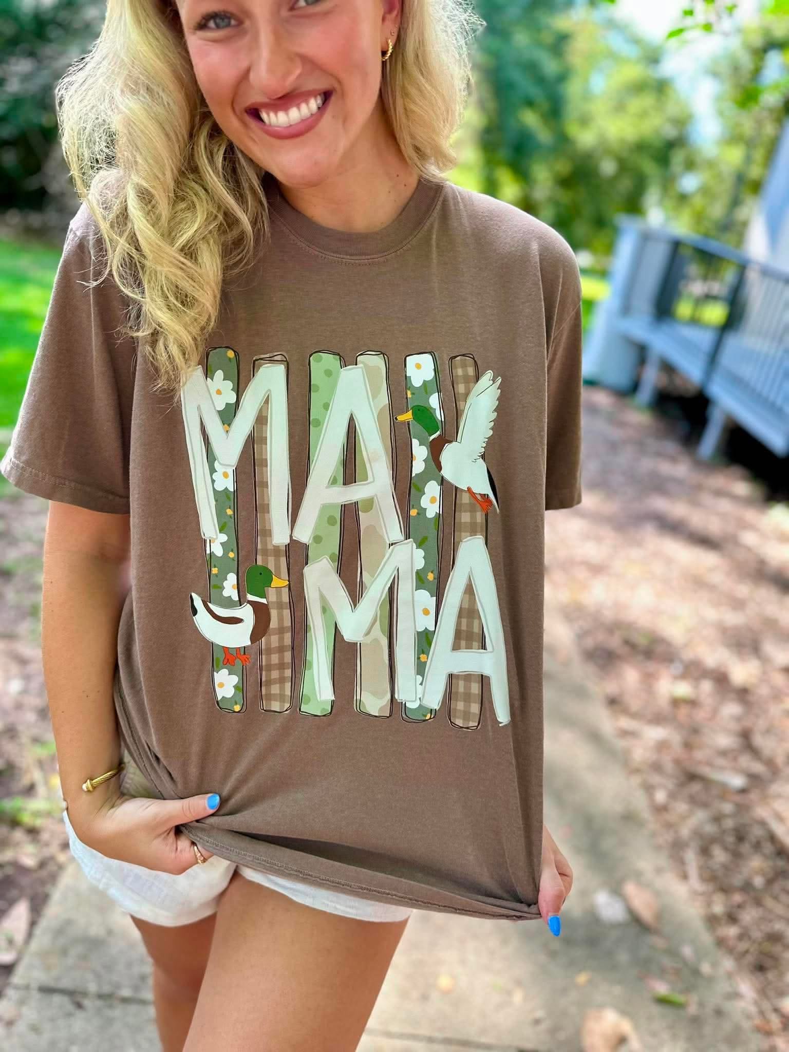 MAMA Mallard Stripe Espresso Tee