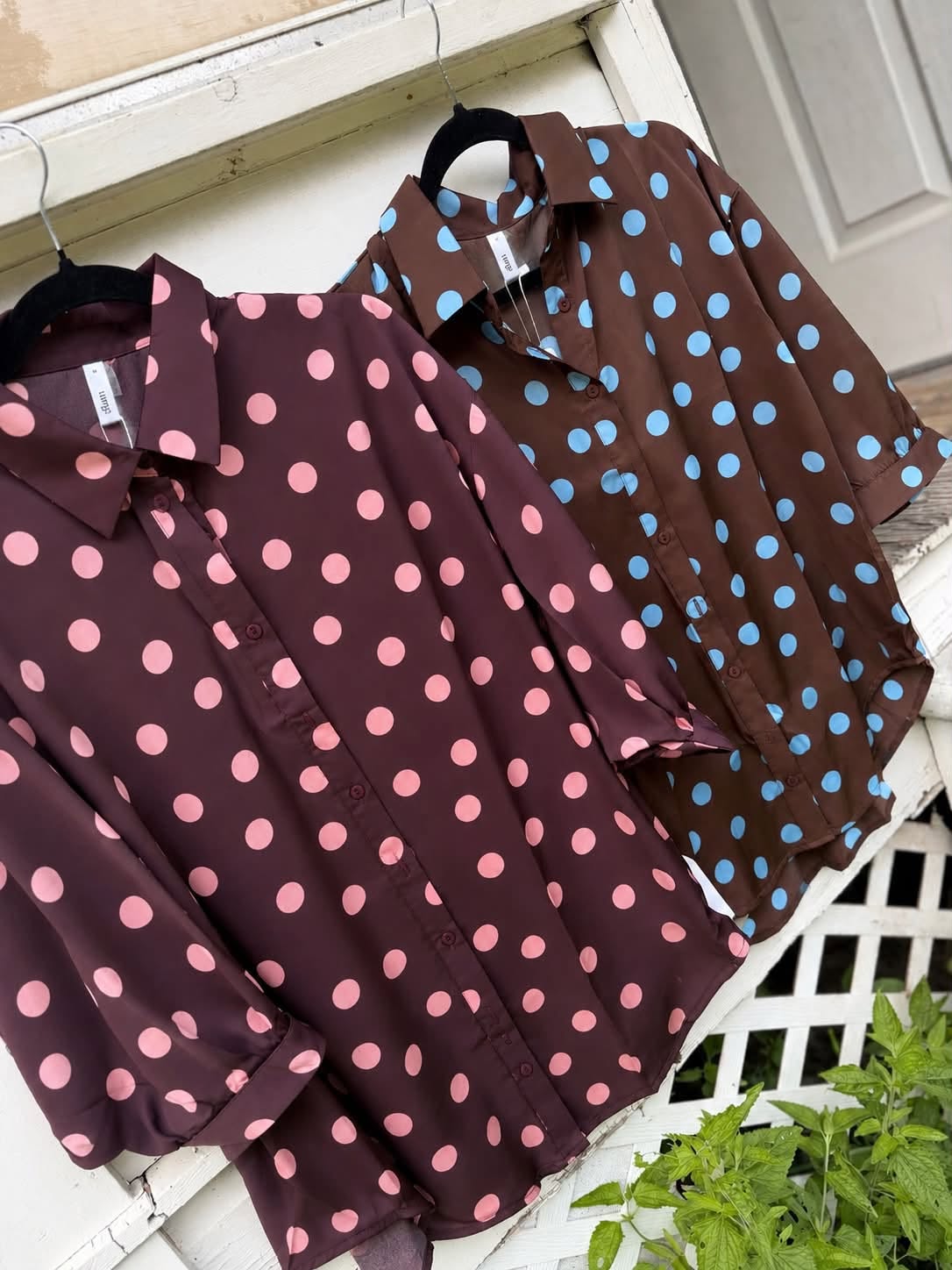 I Spotted You Polka Dot Satin Top