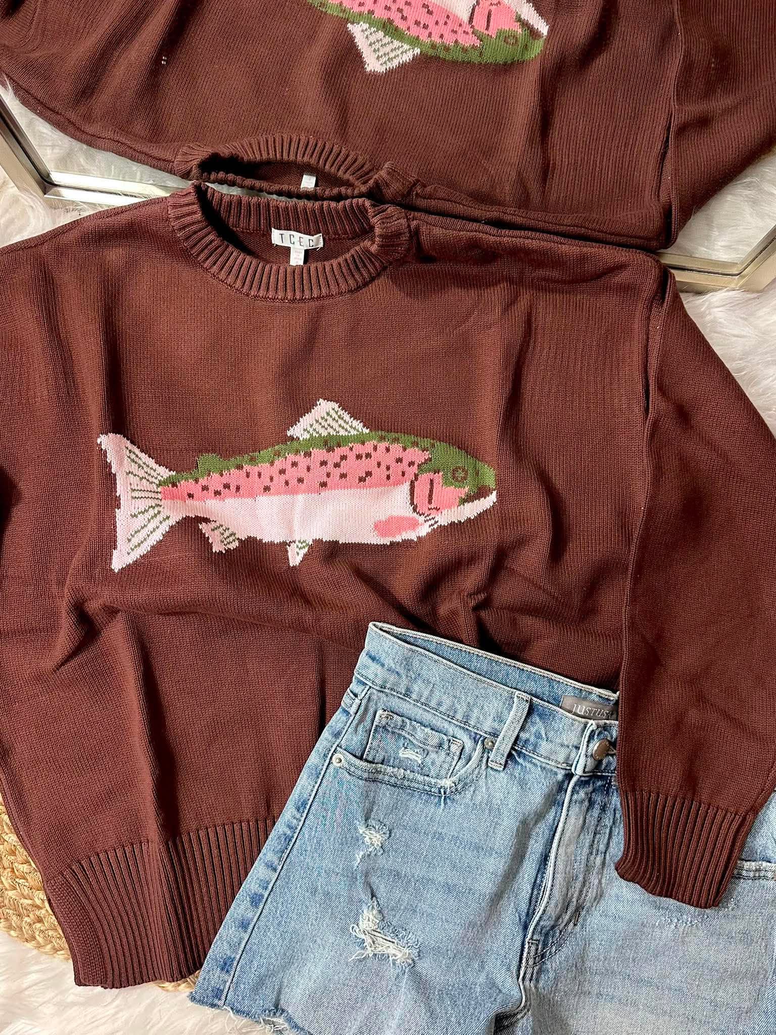 Coastal Fall Fish Sweater