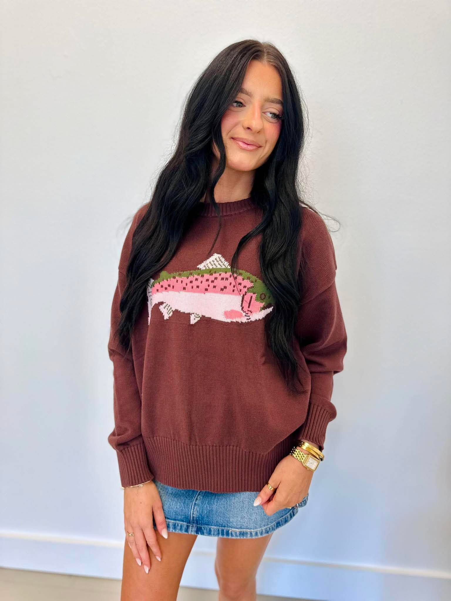 Coastal Fall Fish Sweater