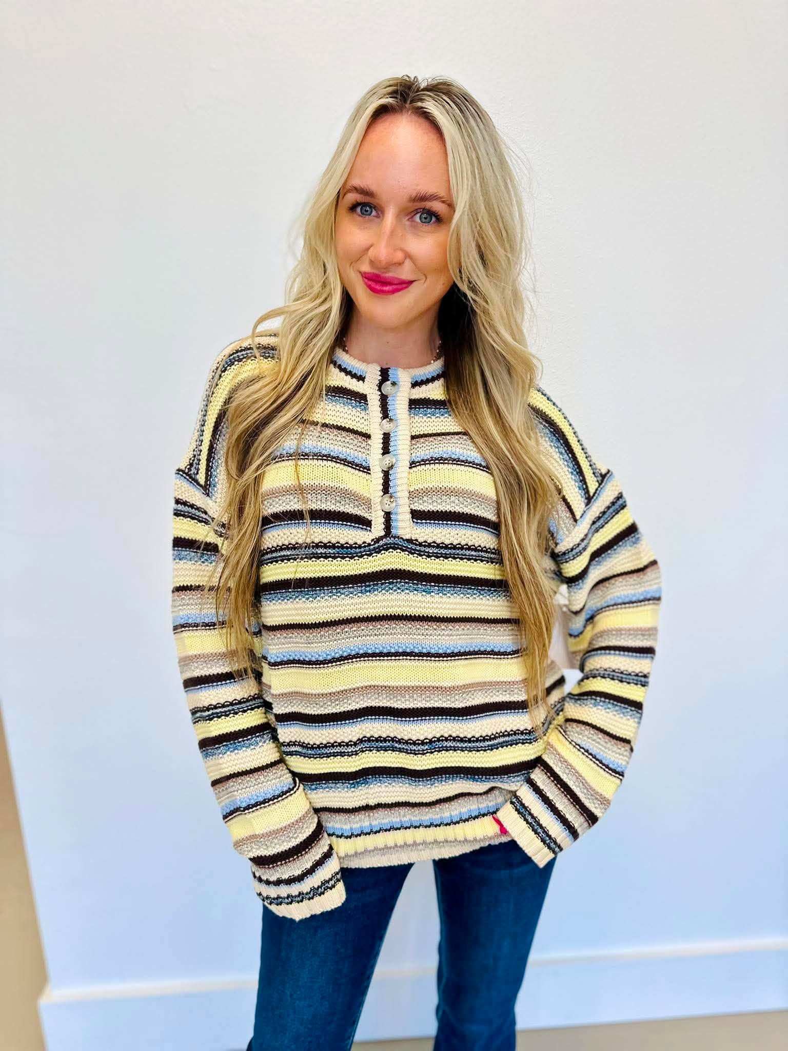 Latte Love Striped Sweater