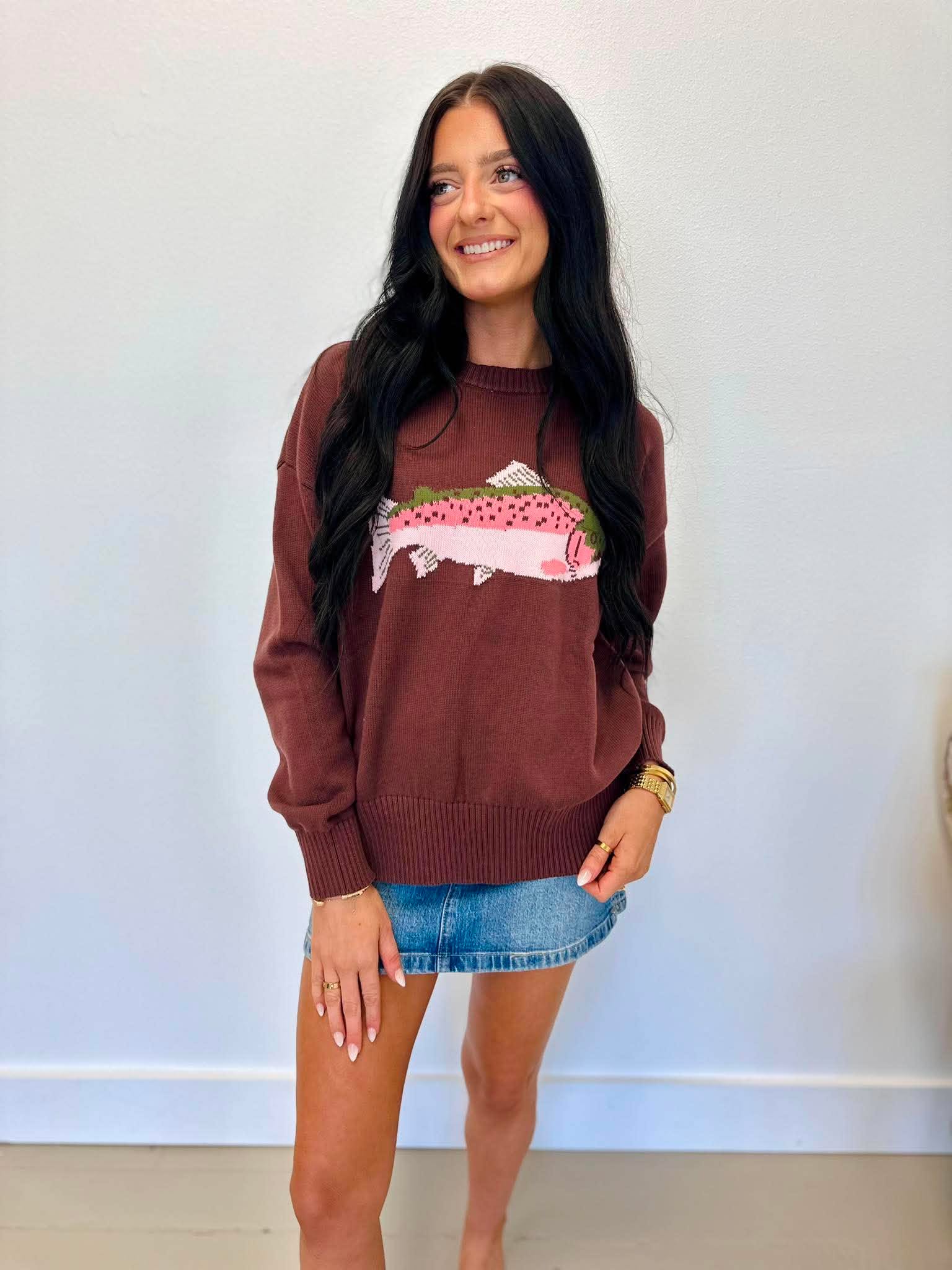 Coastal Fall Fish Sweater