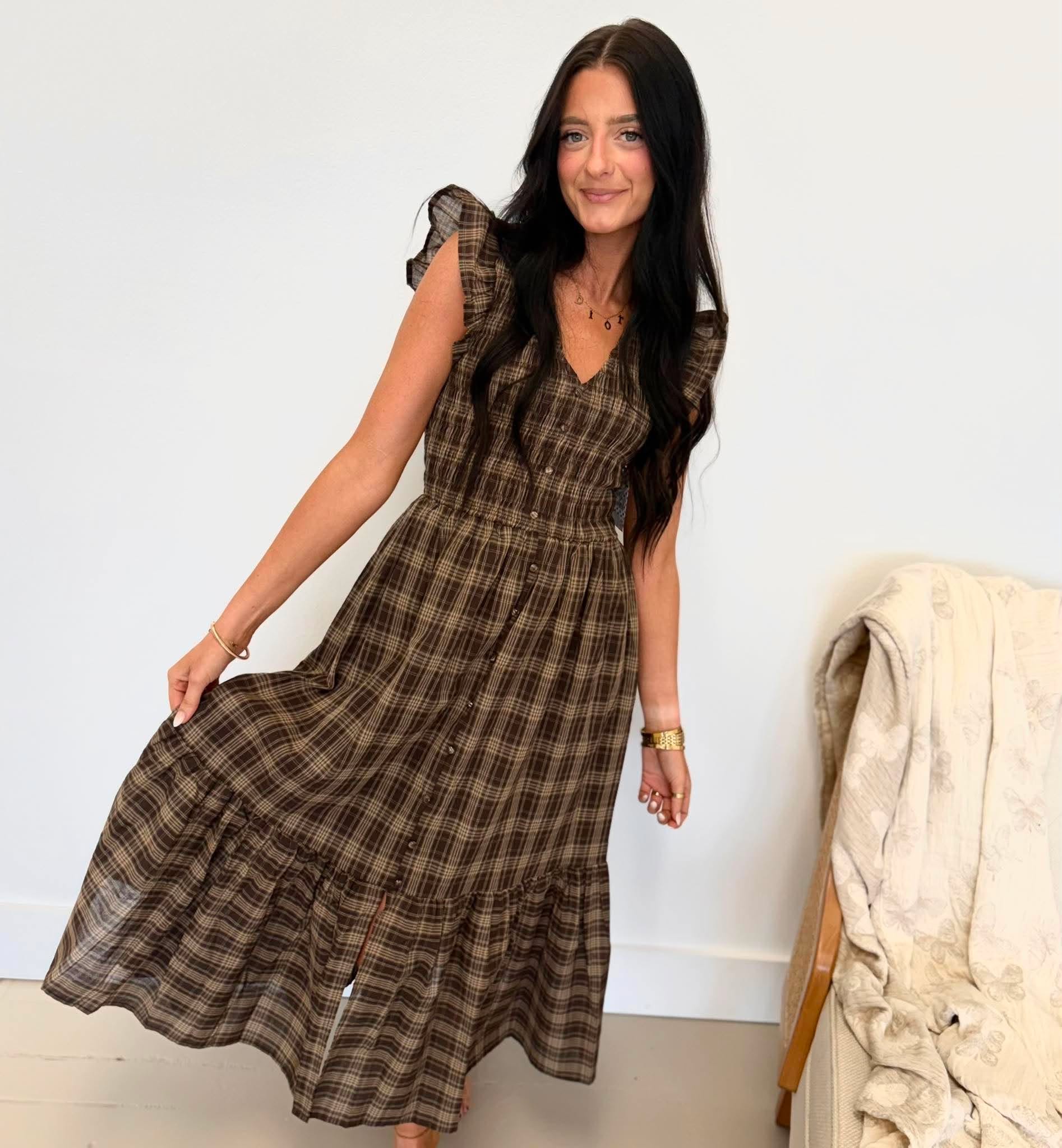 Plaid Please Midi Dress