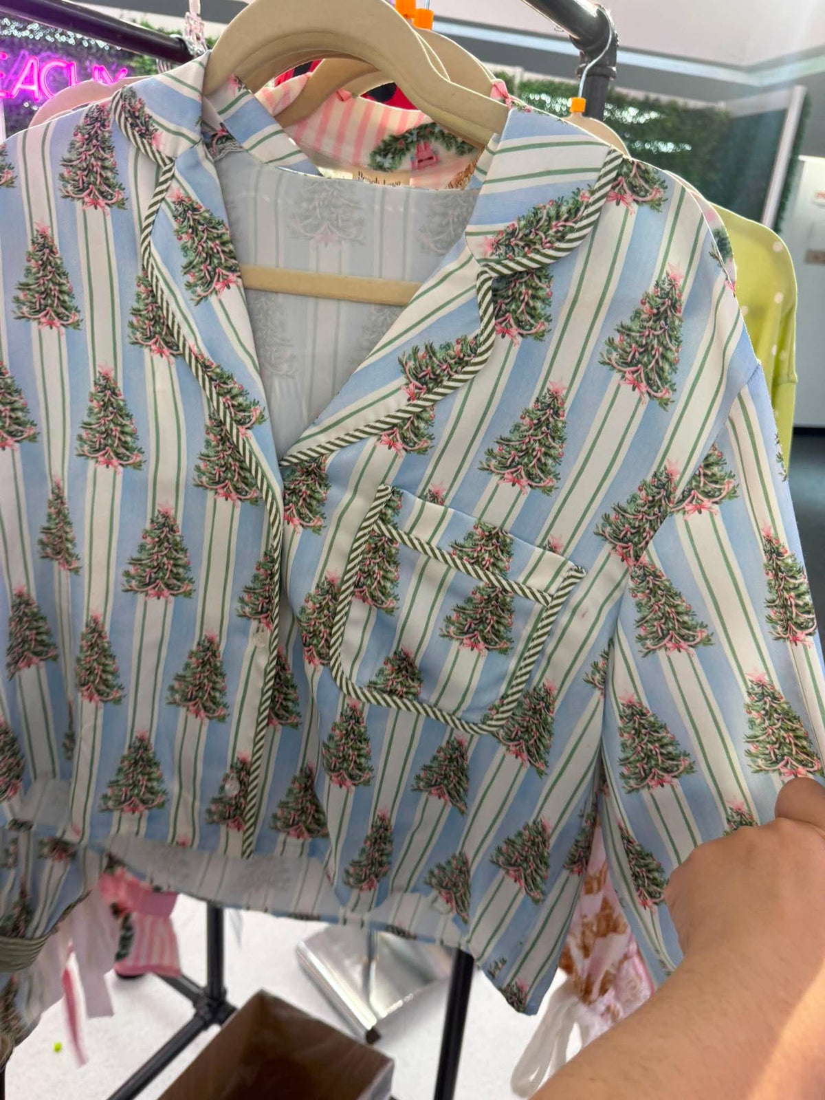 Merry Little Pines Satin Pjs