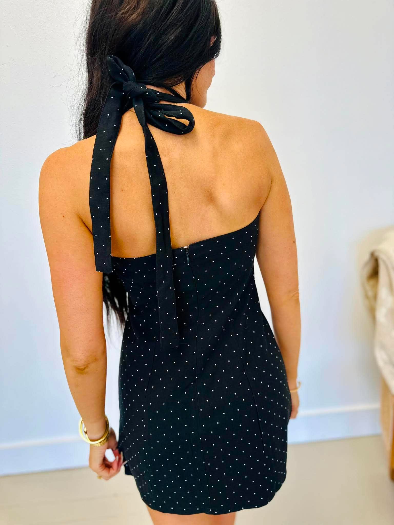 All Dresses Up Polka Dotted Mini Dress