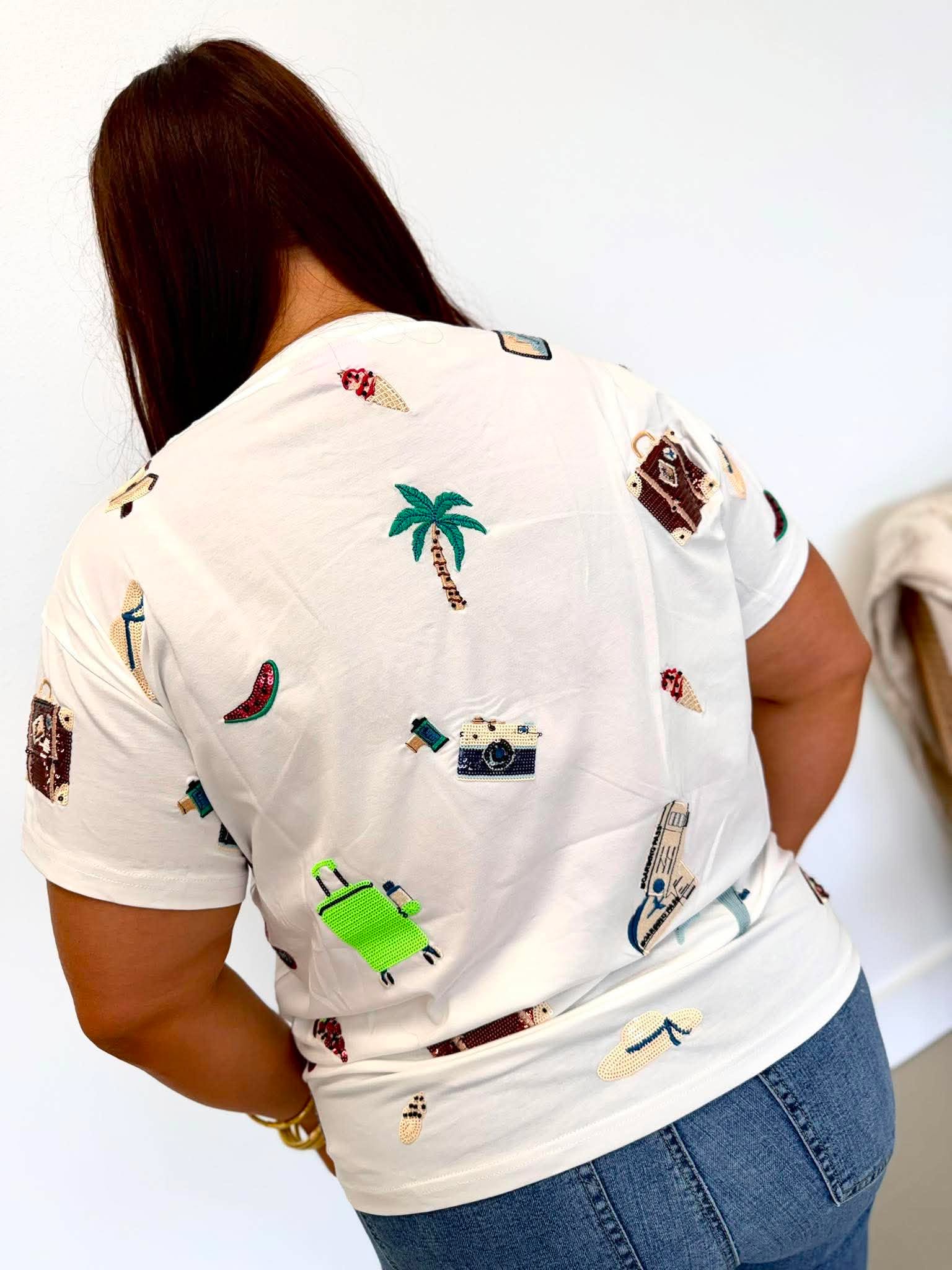 Queen Of Sparkles White Travel Icon Tee