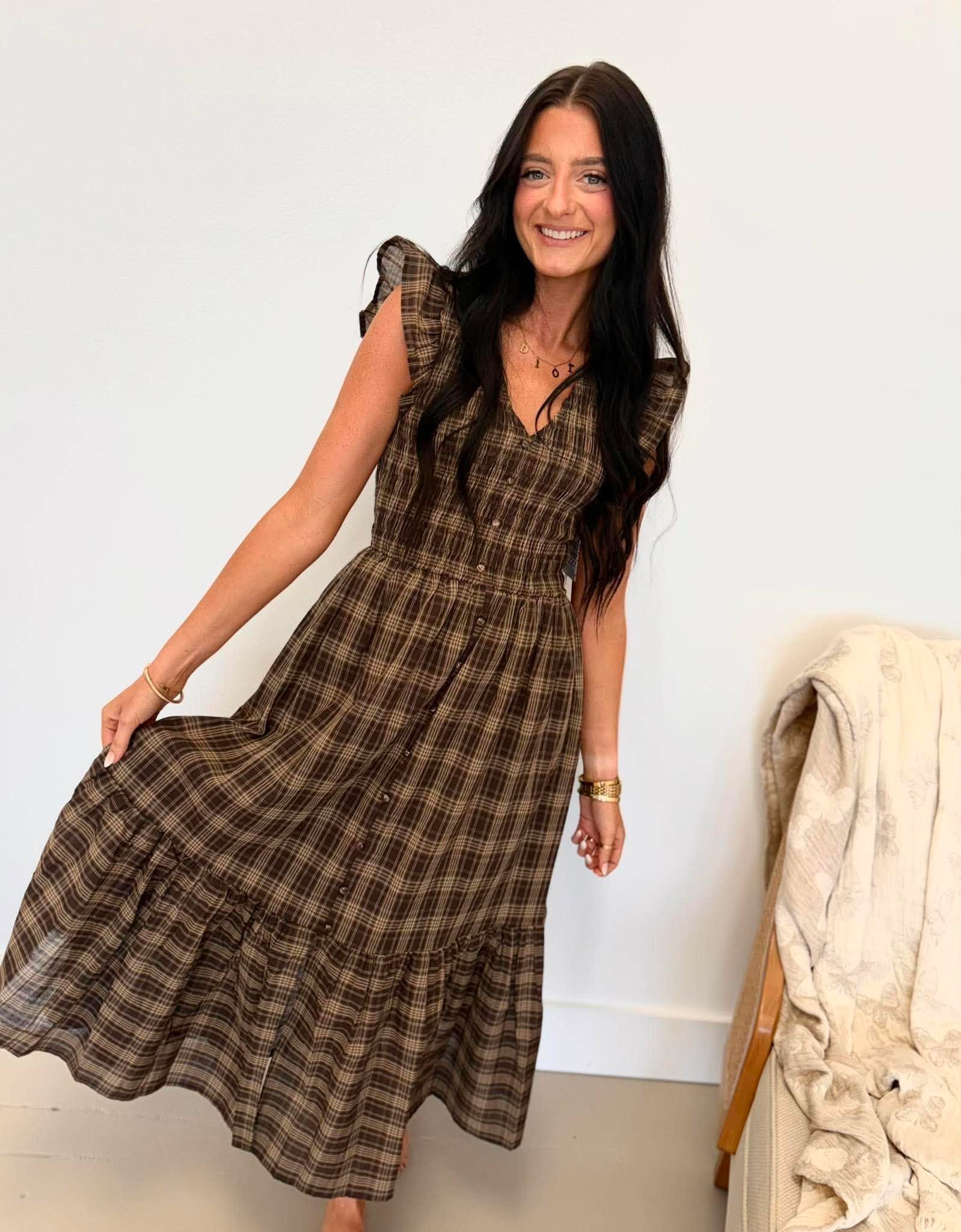 Plaid Please Midi Dress