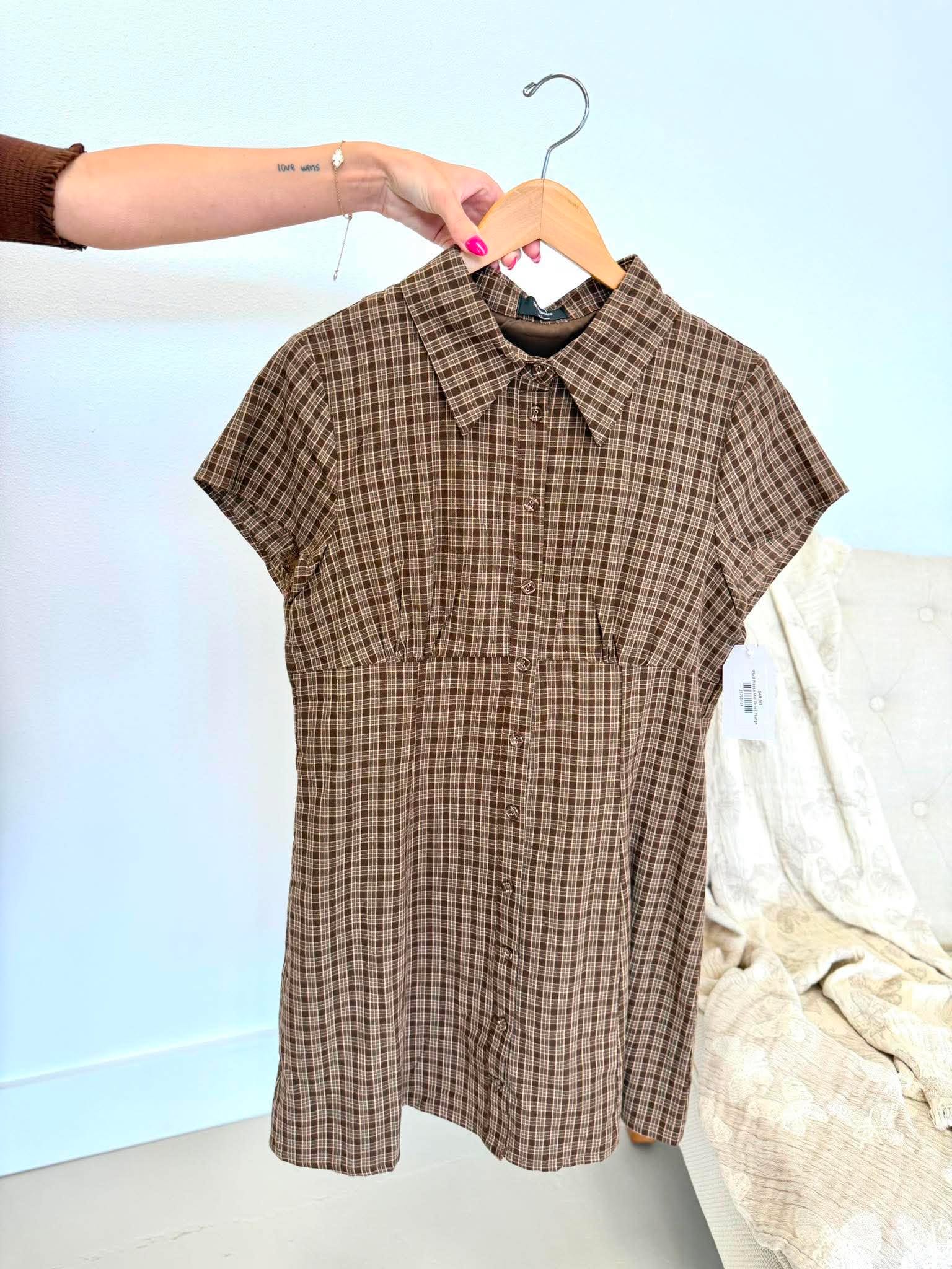 Classy Sweet Plaid Dress