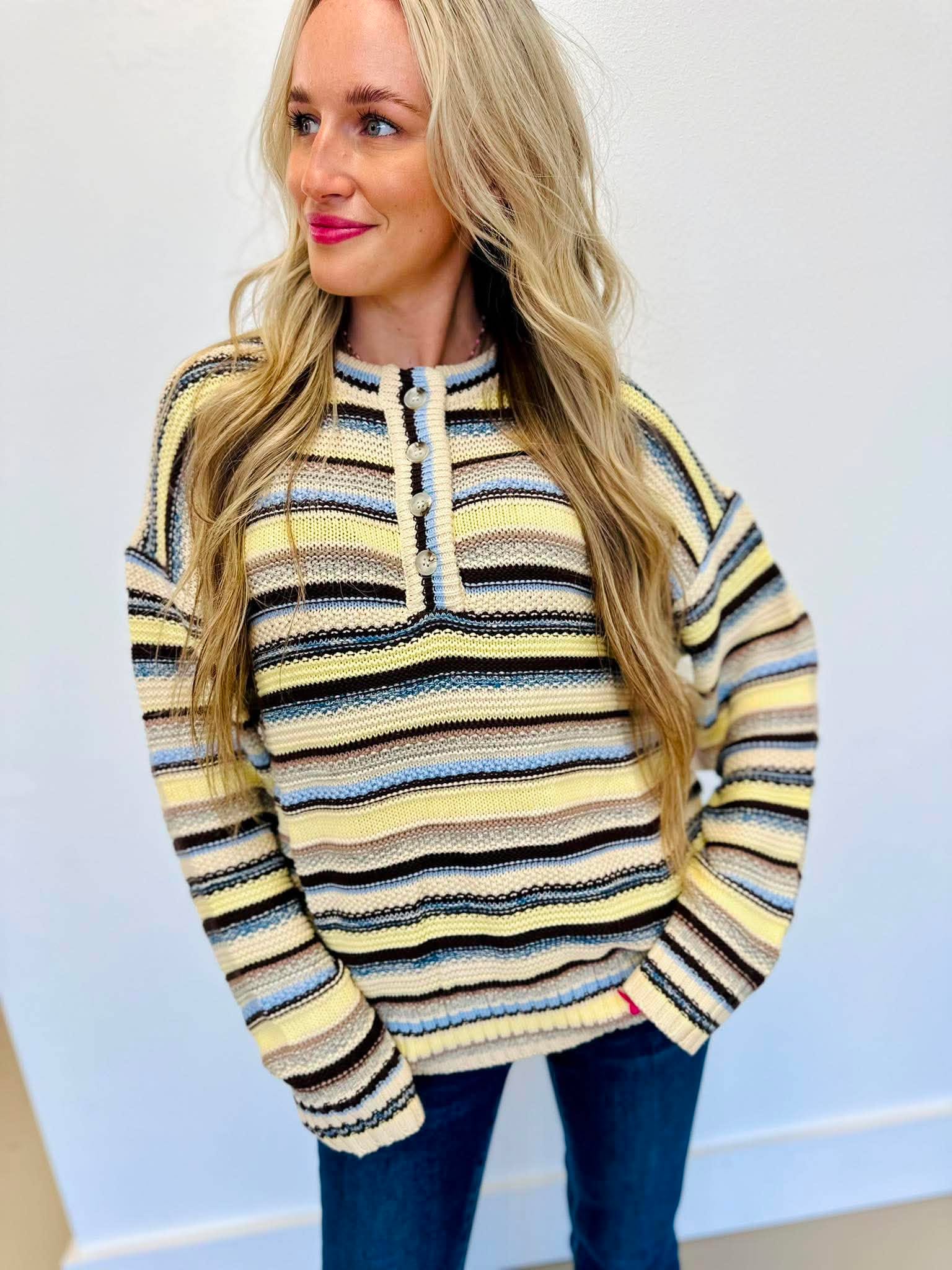 Latte Love Striped Sweater