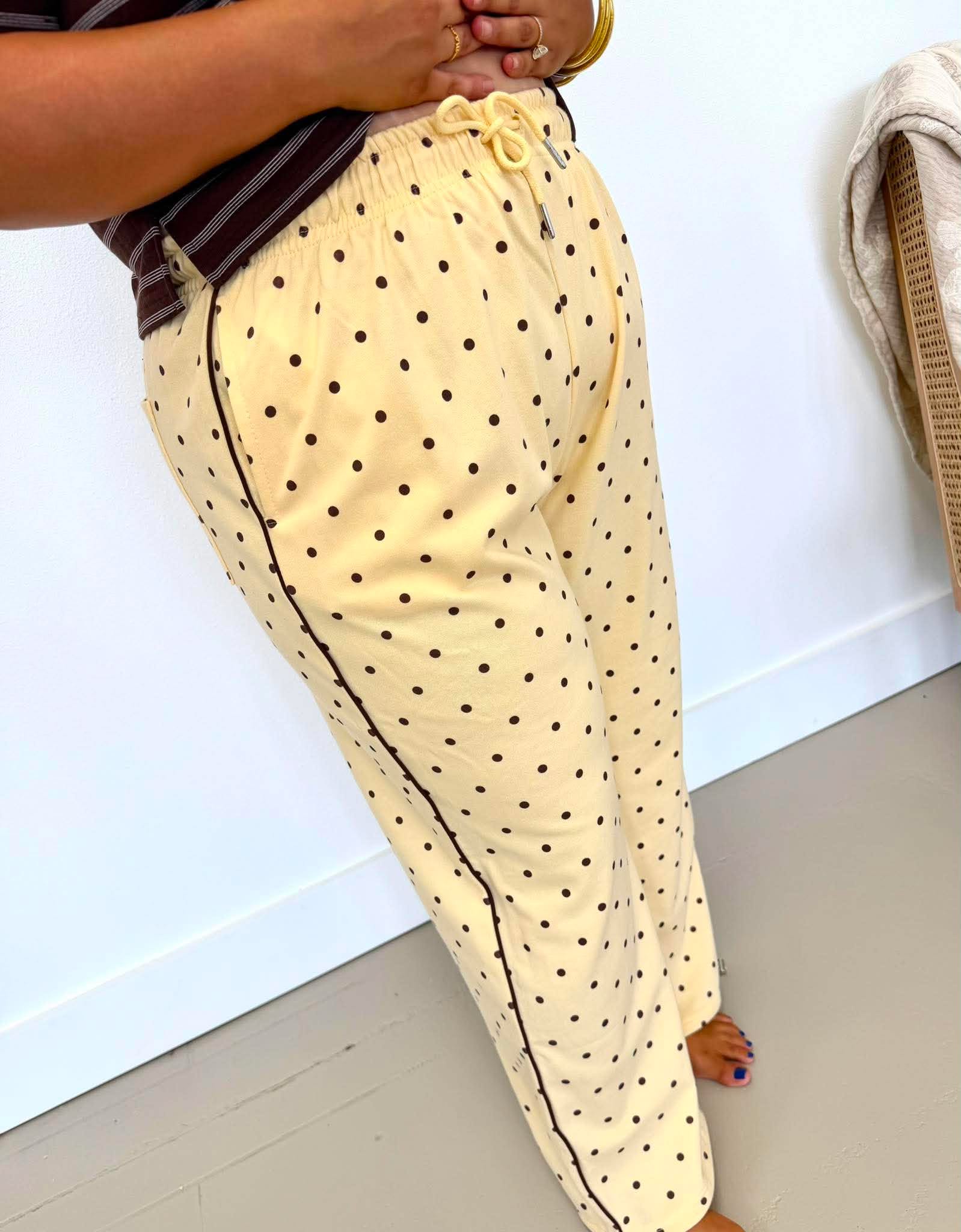 Butter Me Up Polka Dot Track Pants
