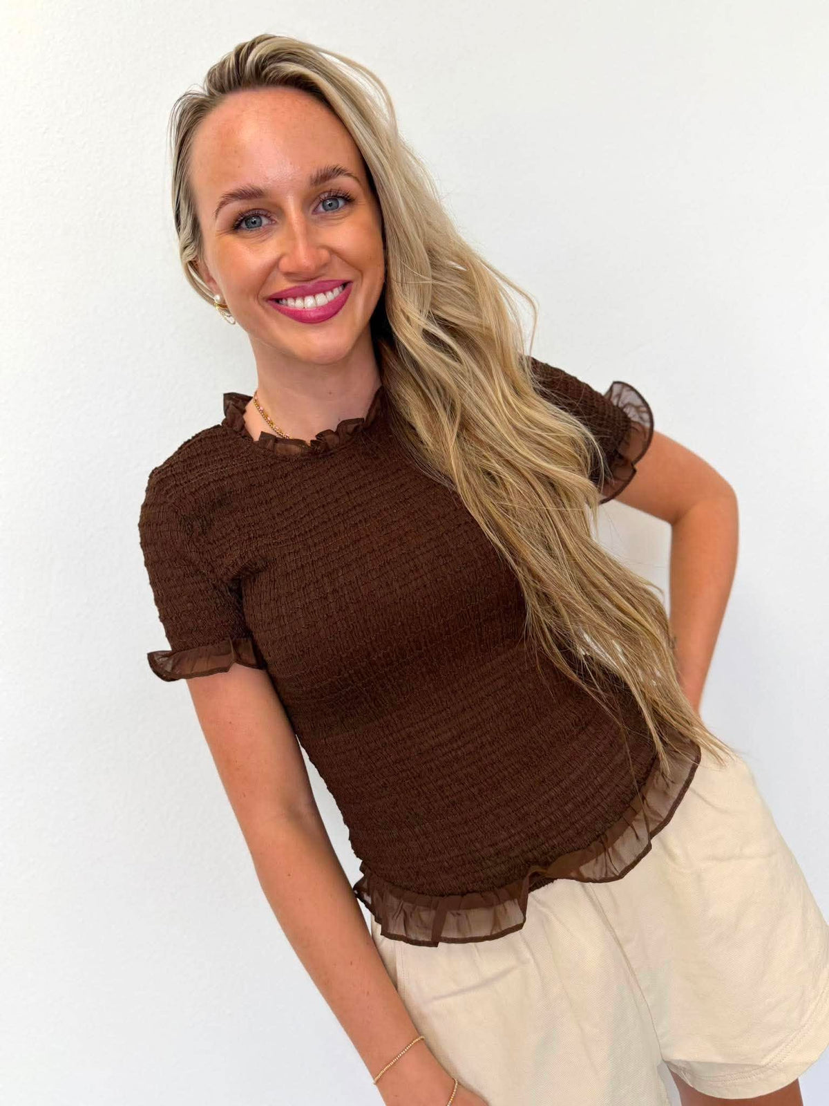 After Dark Ruffle Top