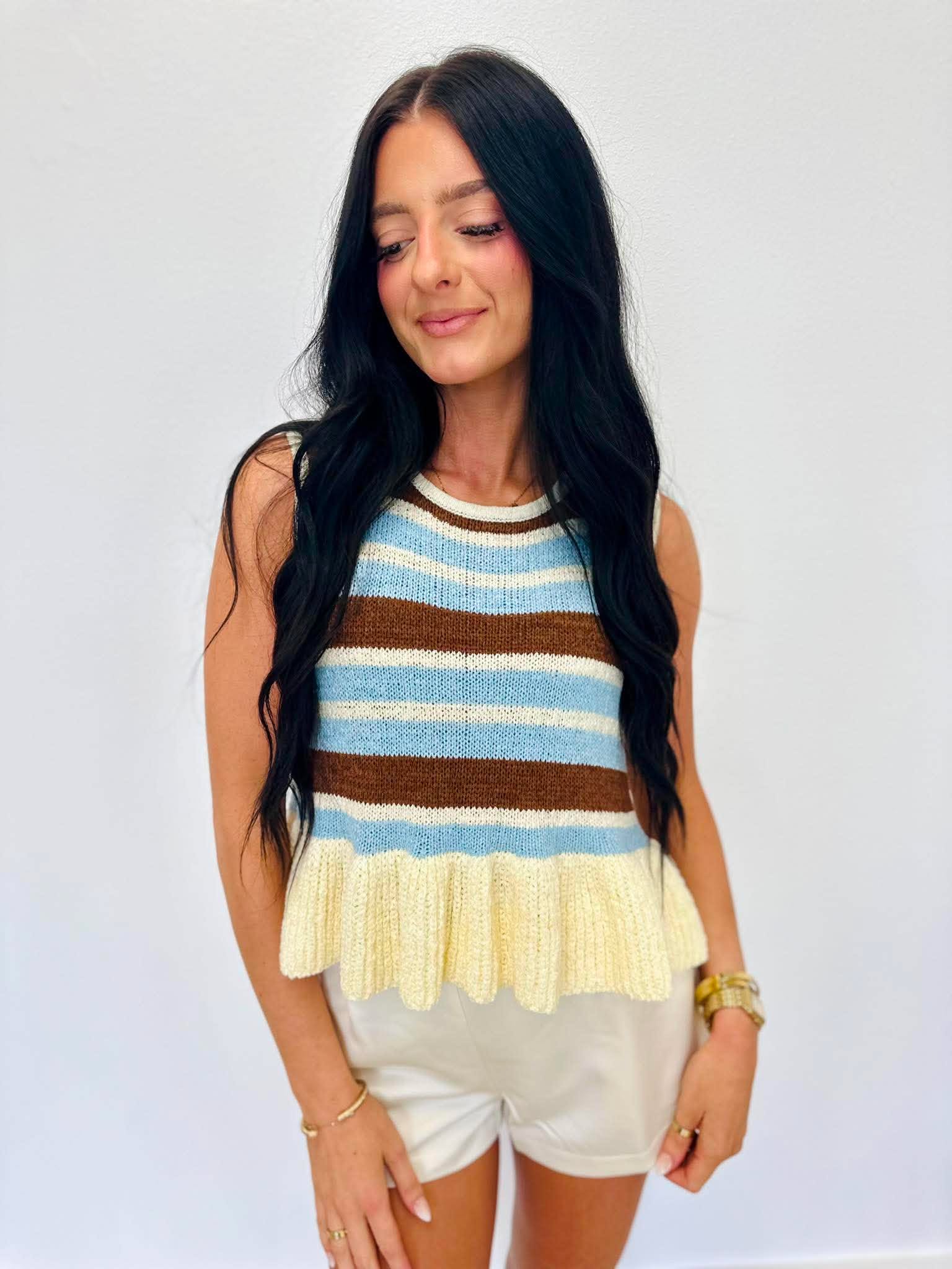 Summer Knit Striped Tank