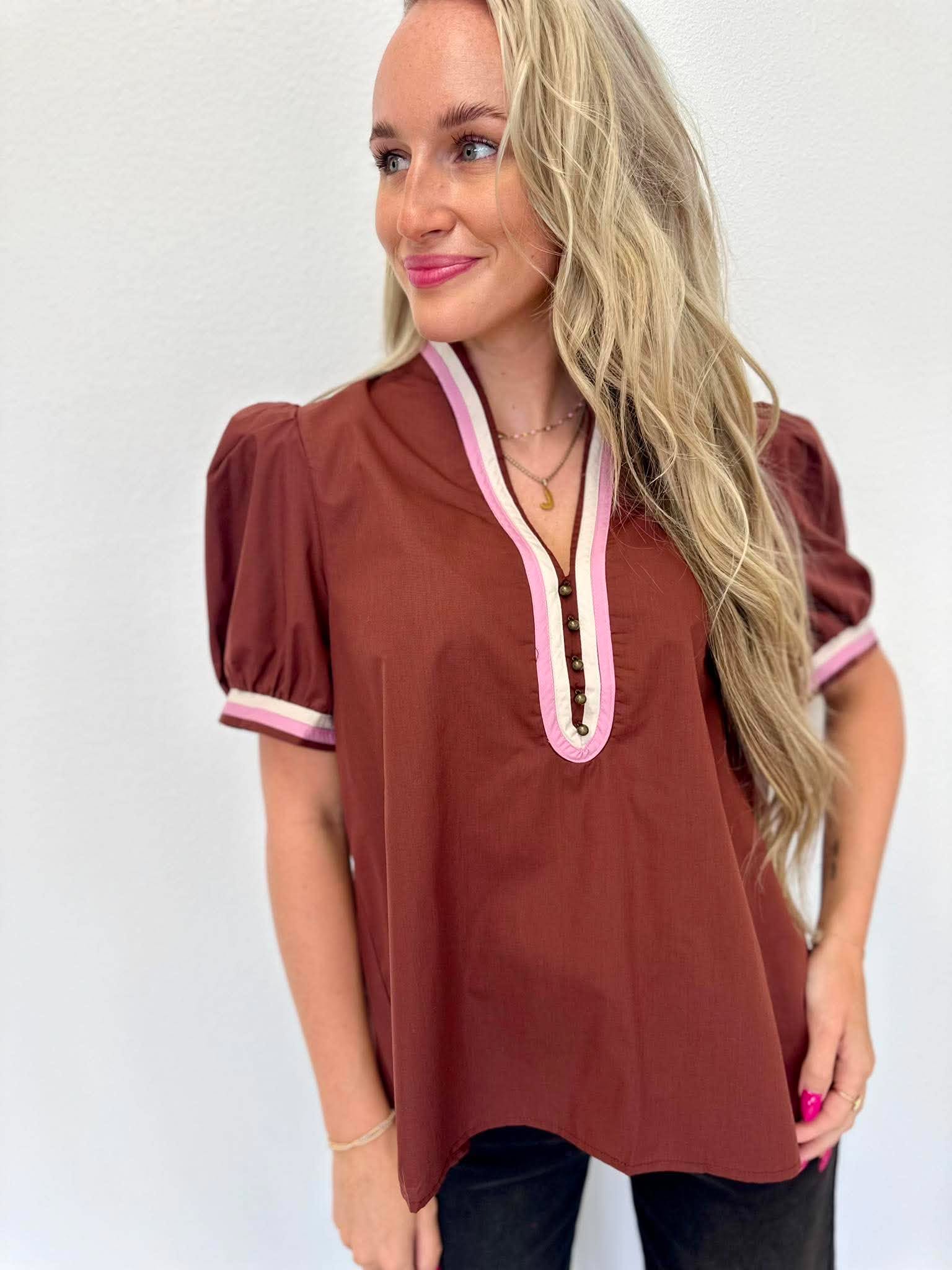 Cottage Charm Chocolate Blouse