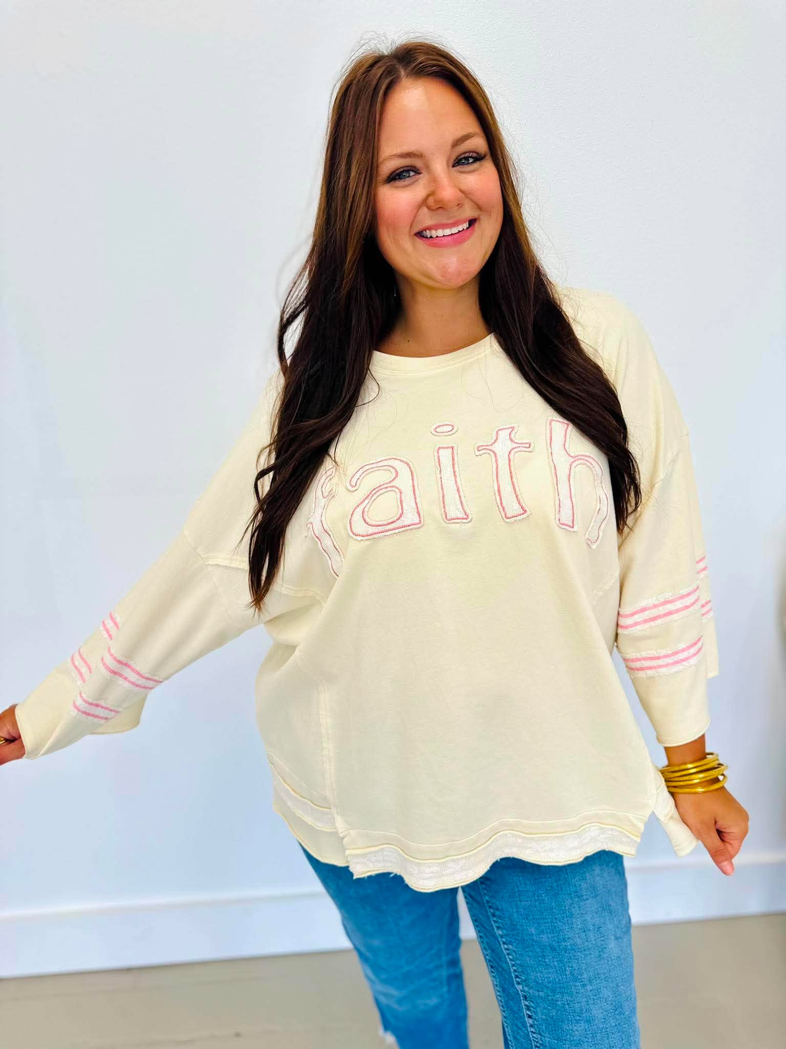Faith Patch Oversized Top