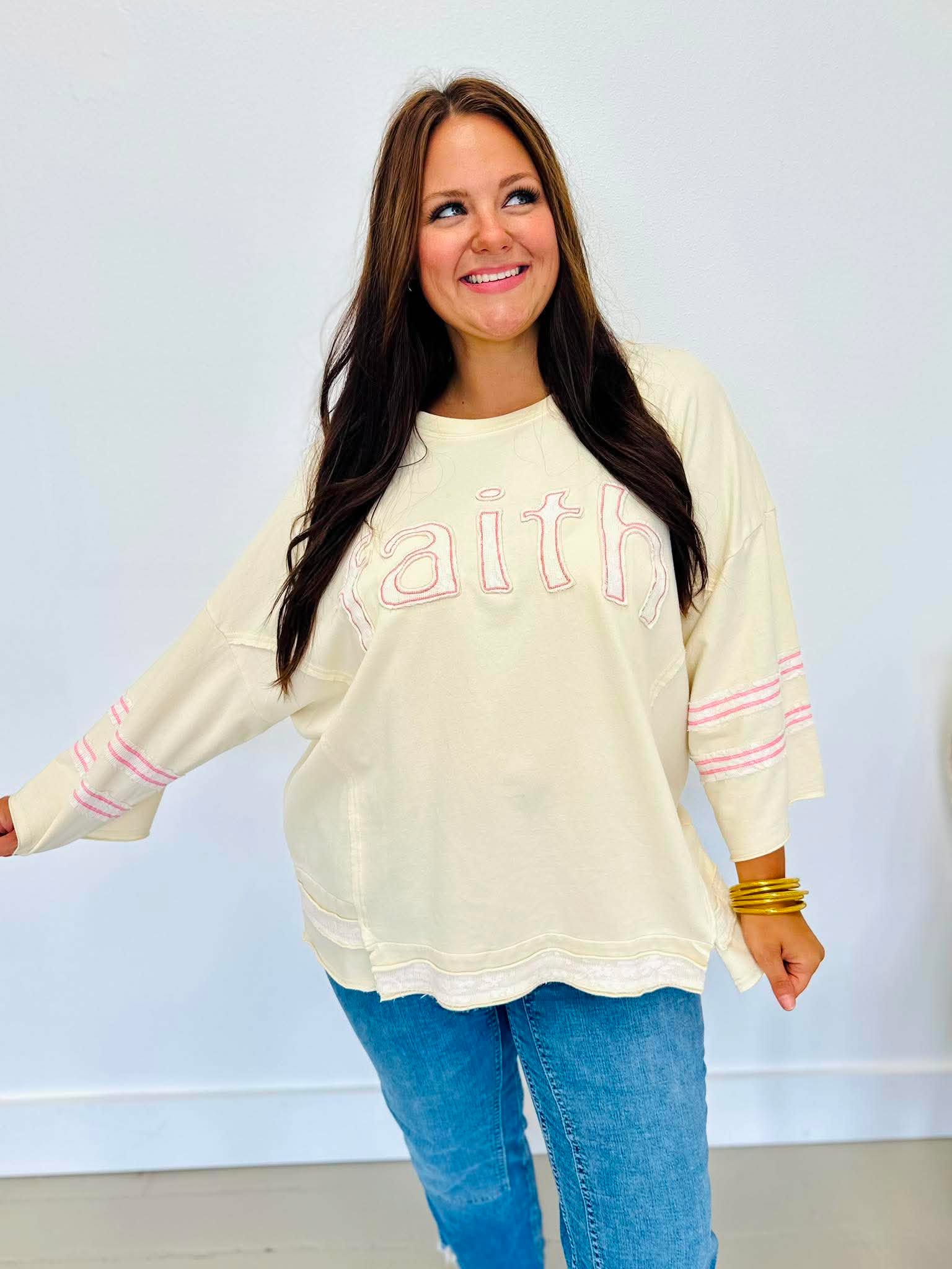 Faith Patch Oversized Top
