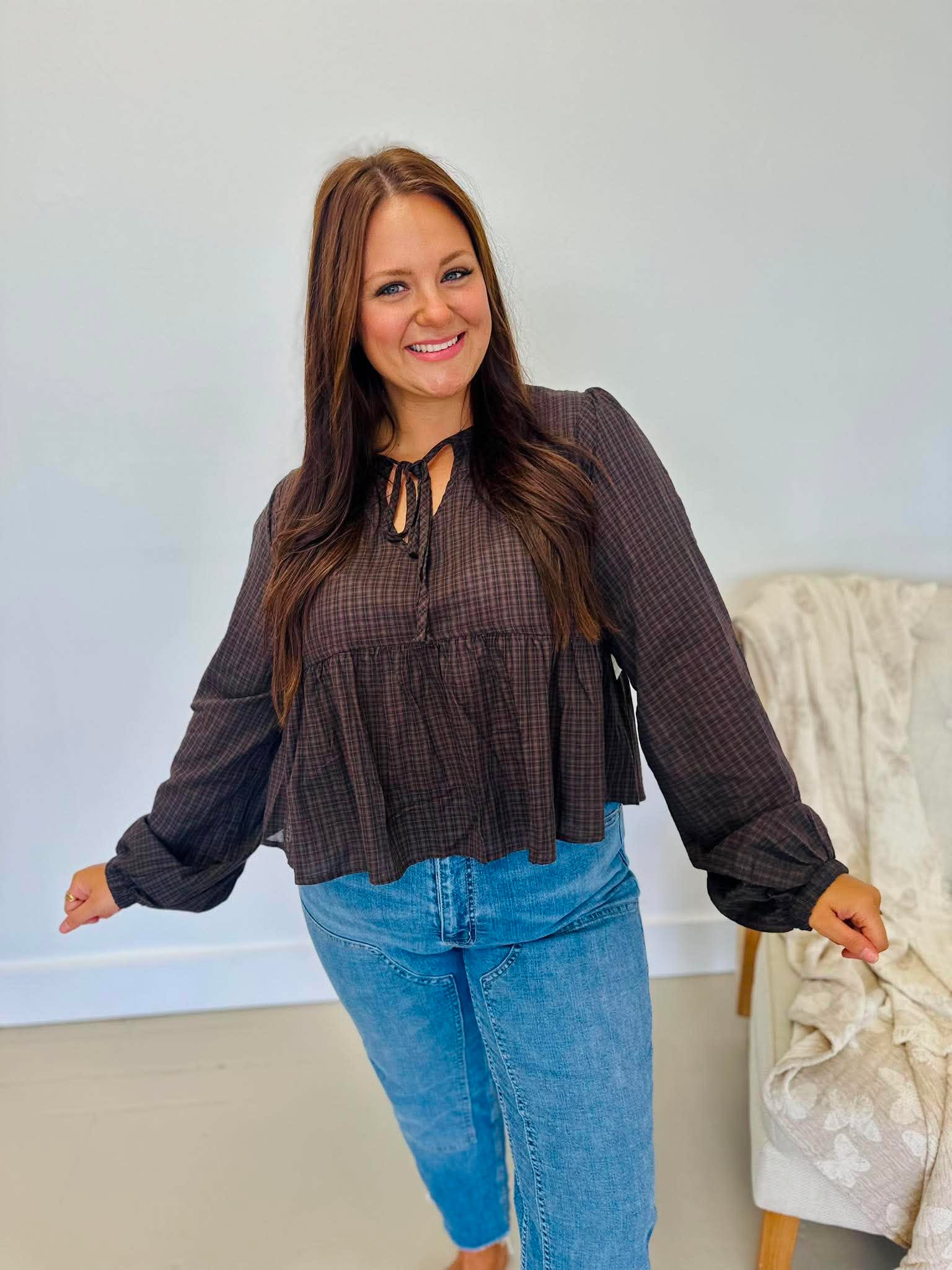 Plaid Fall Blouse