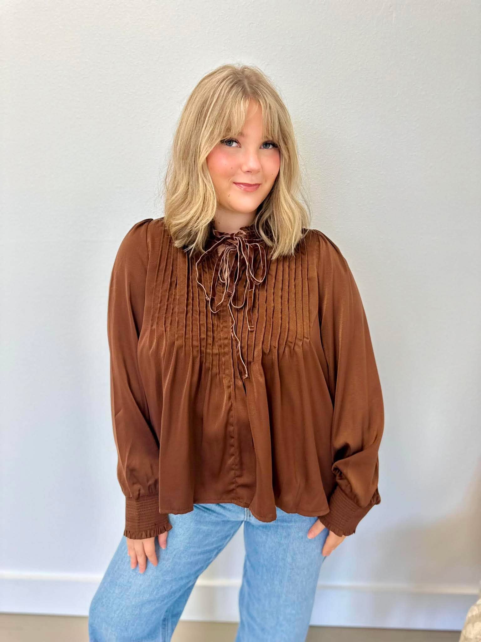 Vintage Chocolate Blouse