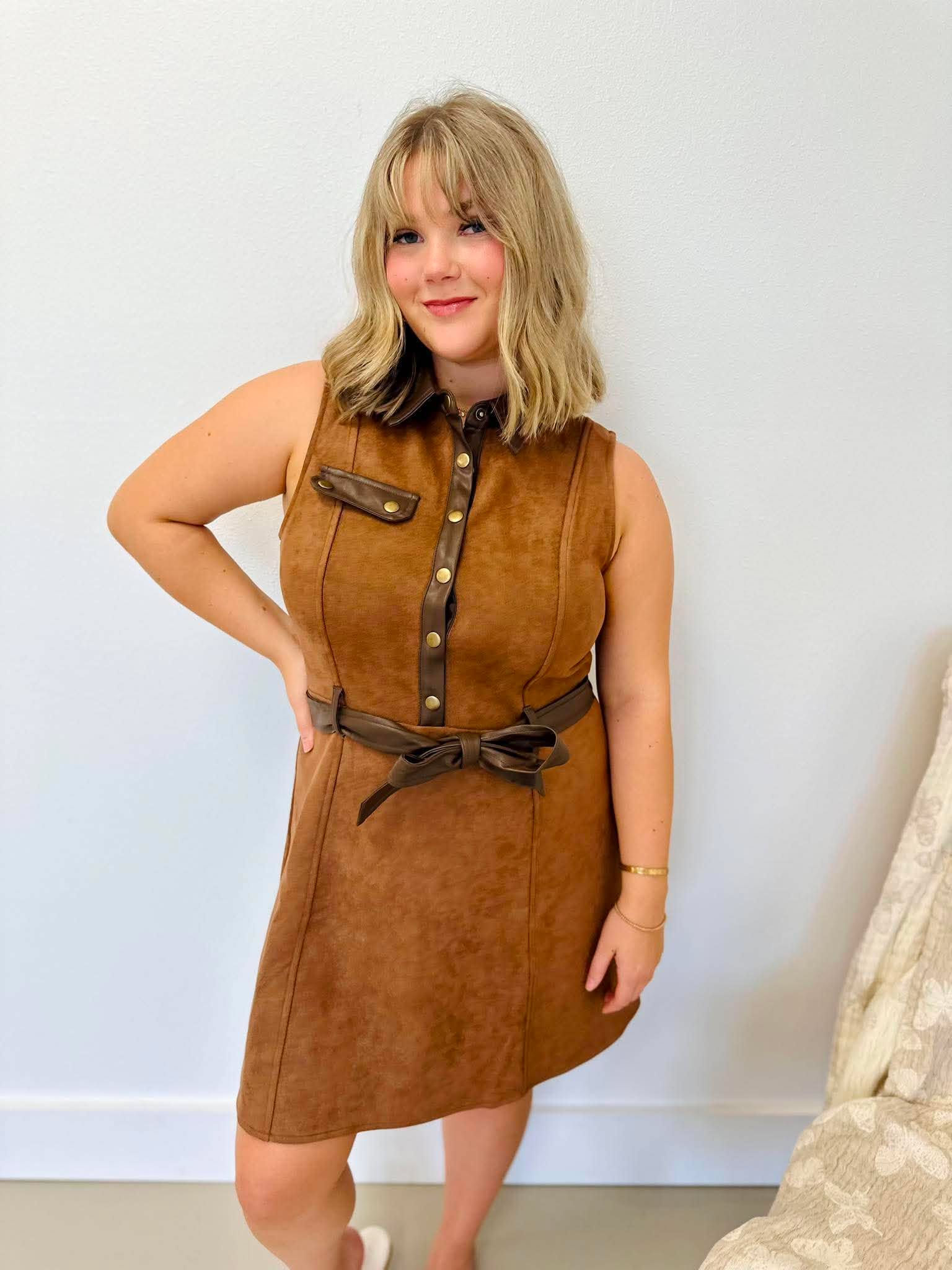 Rancher Chic Suede Dress