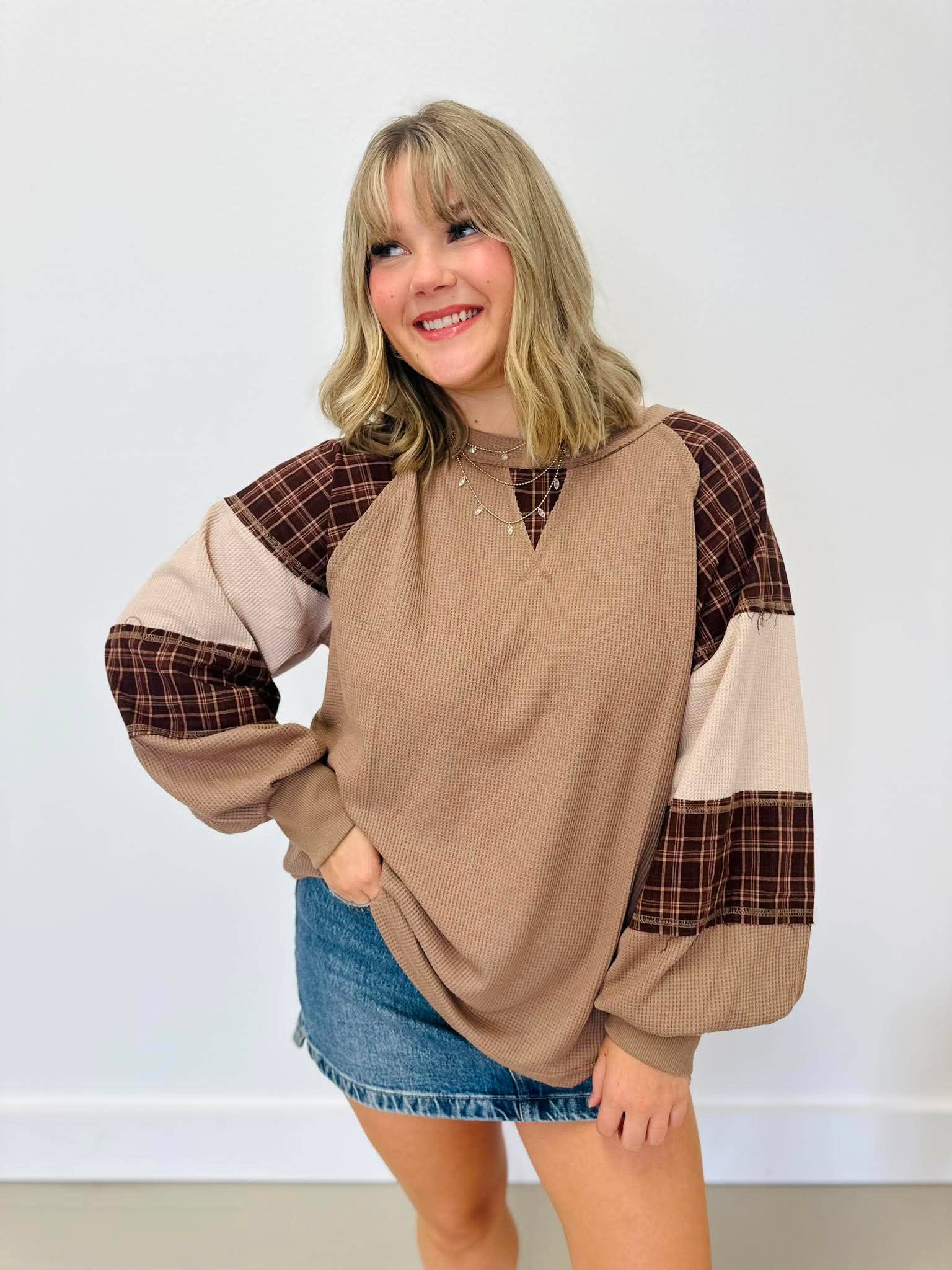 Fall Fields Waffle Top