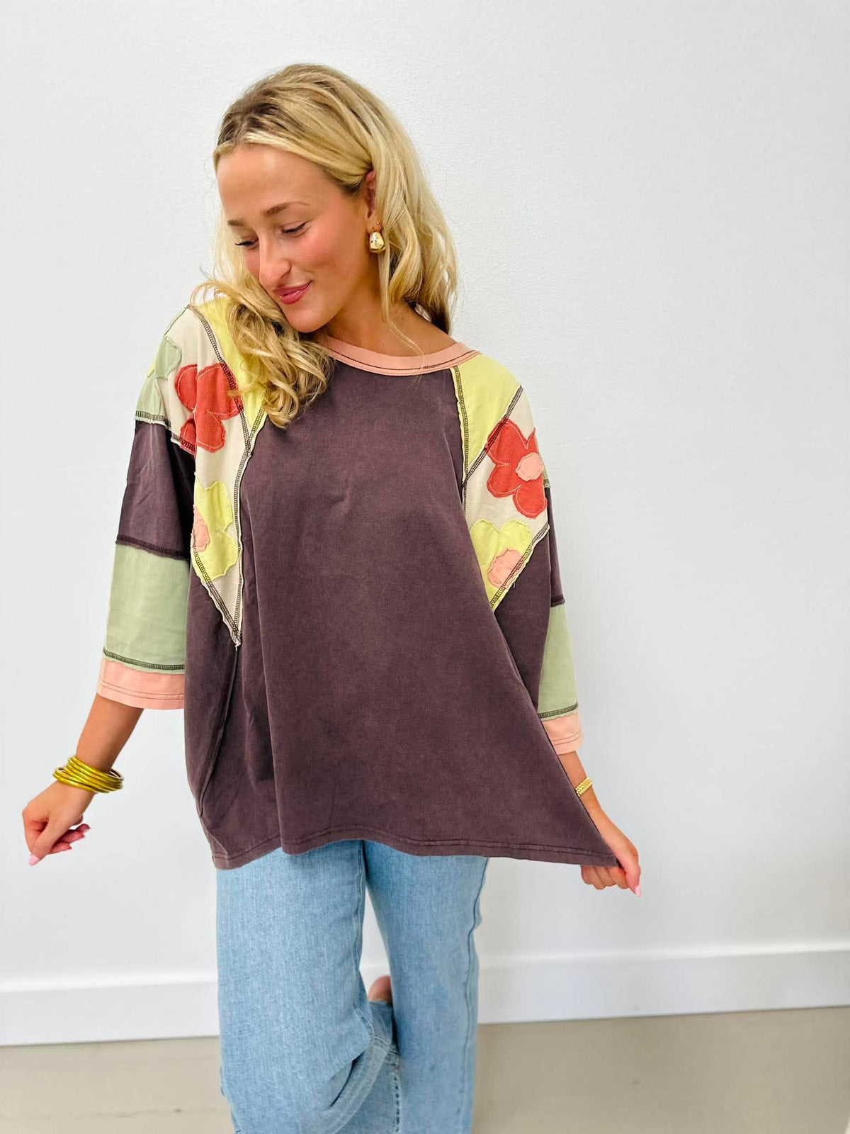 Falling For Floral Oversized Top