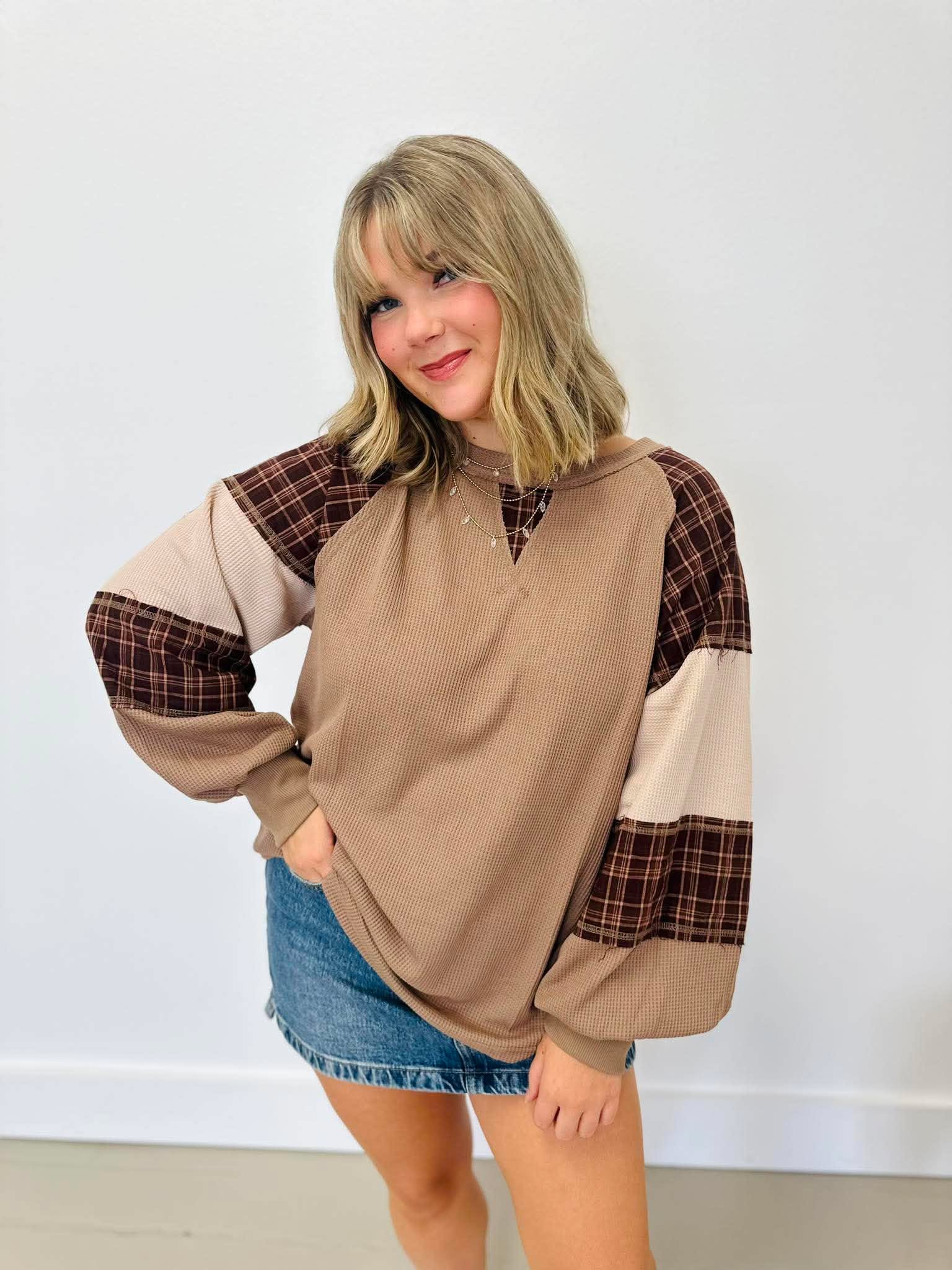 Fall Fields Waffle Top