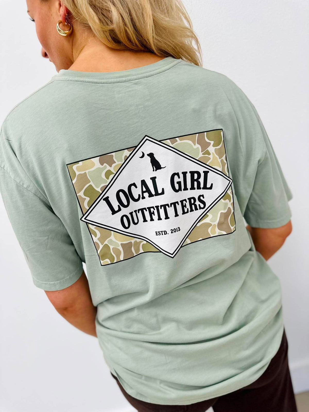 Local Girl Founder's Flag Forest Camo Desert T-Shirt