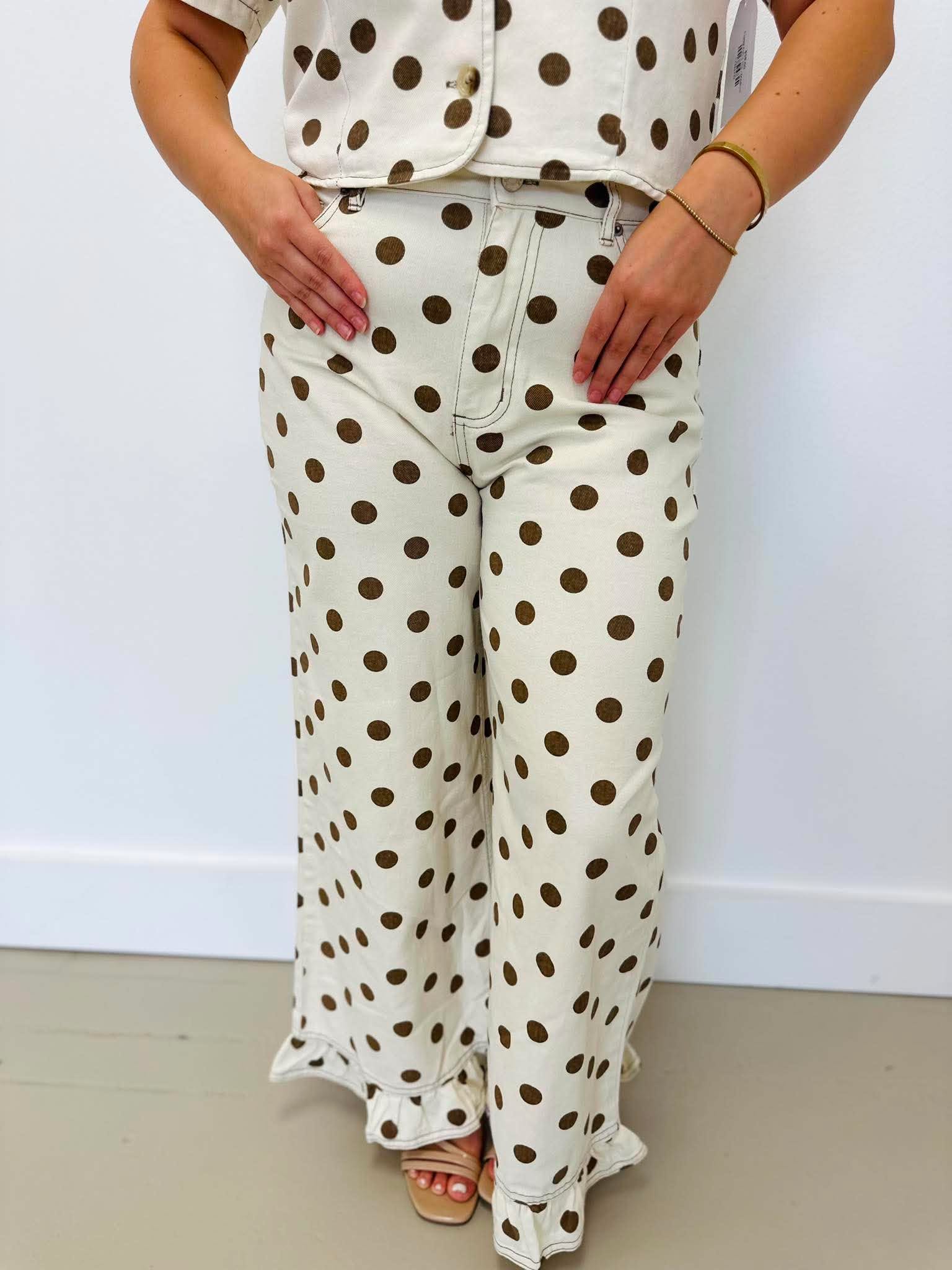 Poppy Polka Dot Ruffle Pants