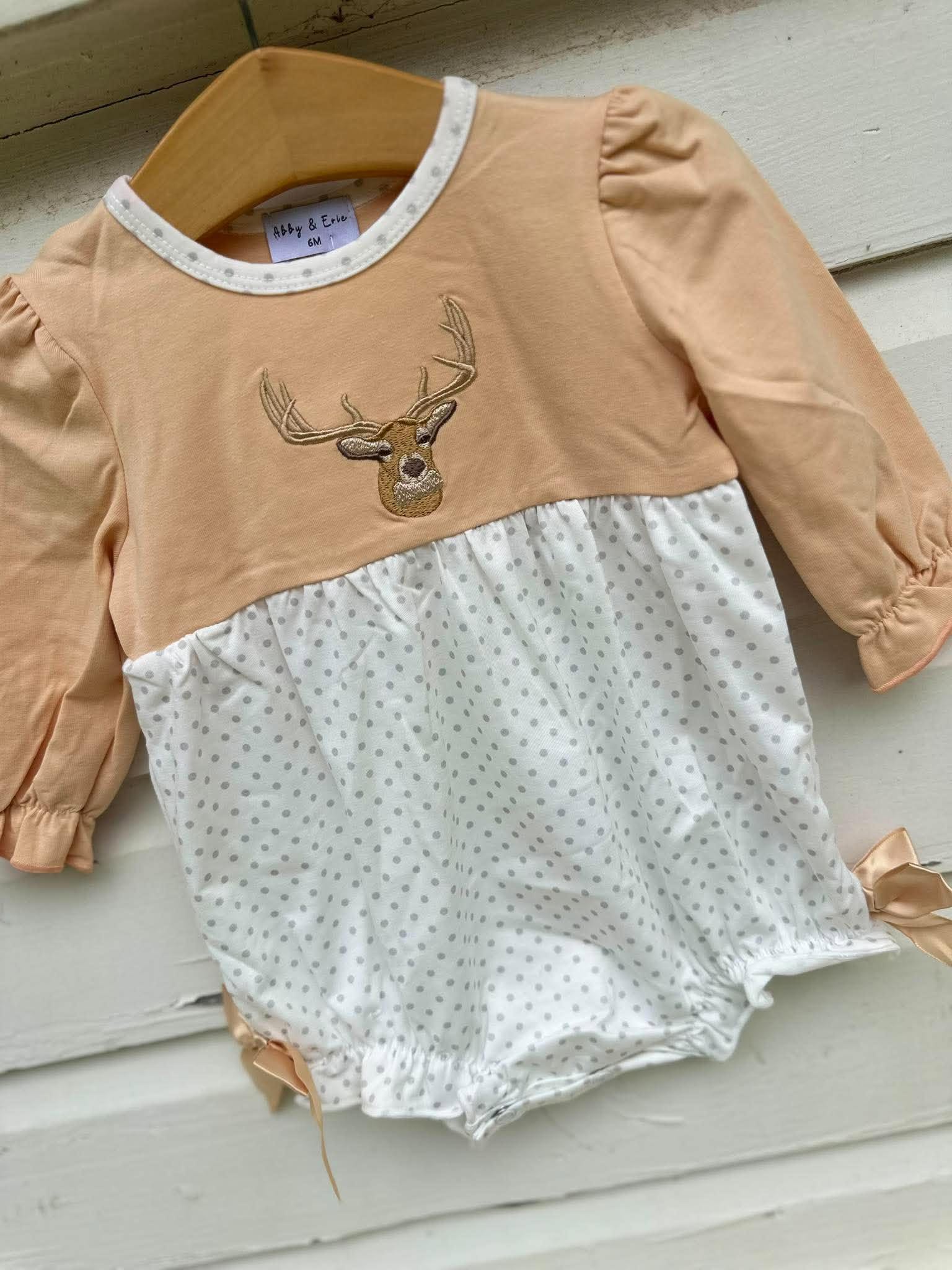 Deer Polka Dot Girl Bubble