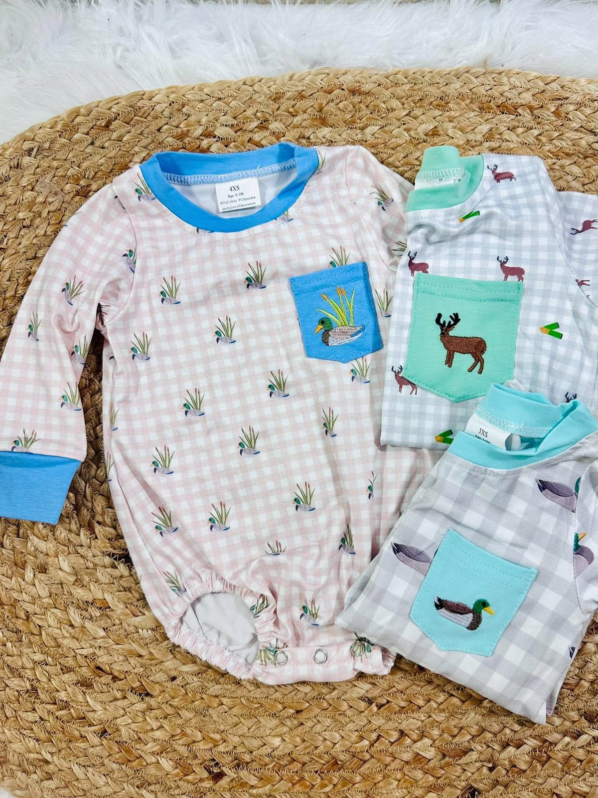 Boys Long Sleeve Checker Bubble