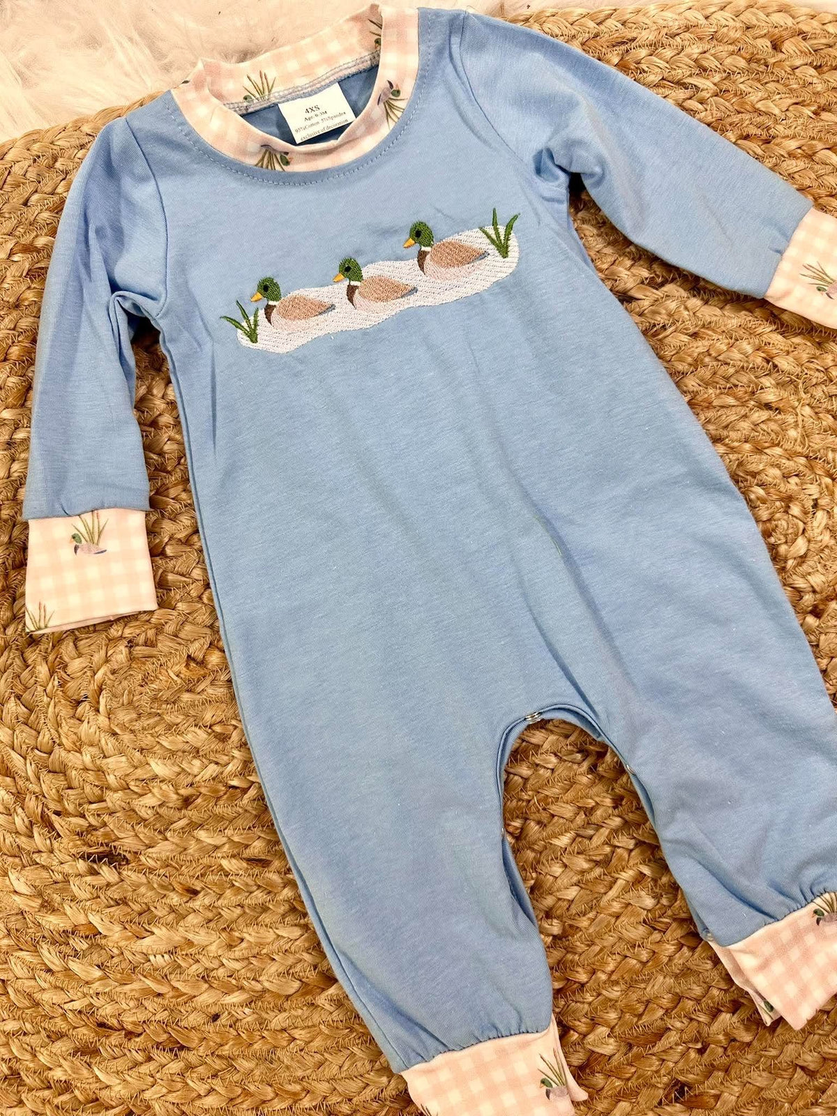 Boys Long Sleeve Mallard Romper