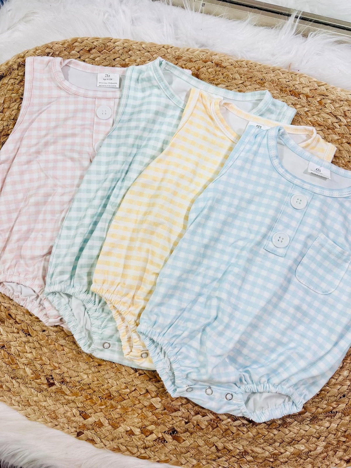Kids Gingham Pocket Bubble
