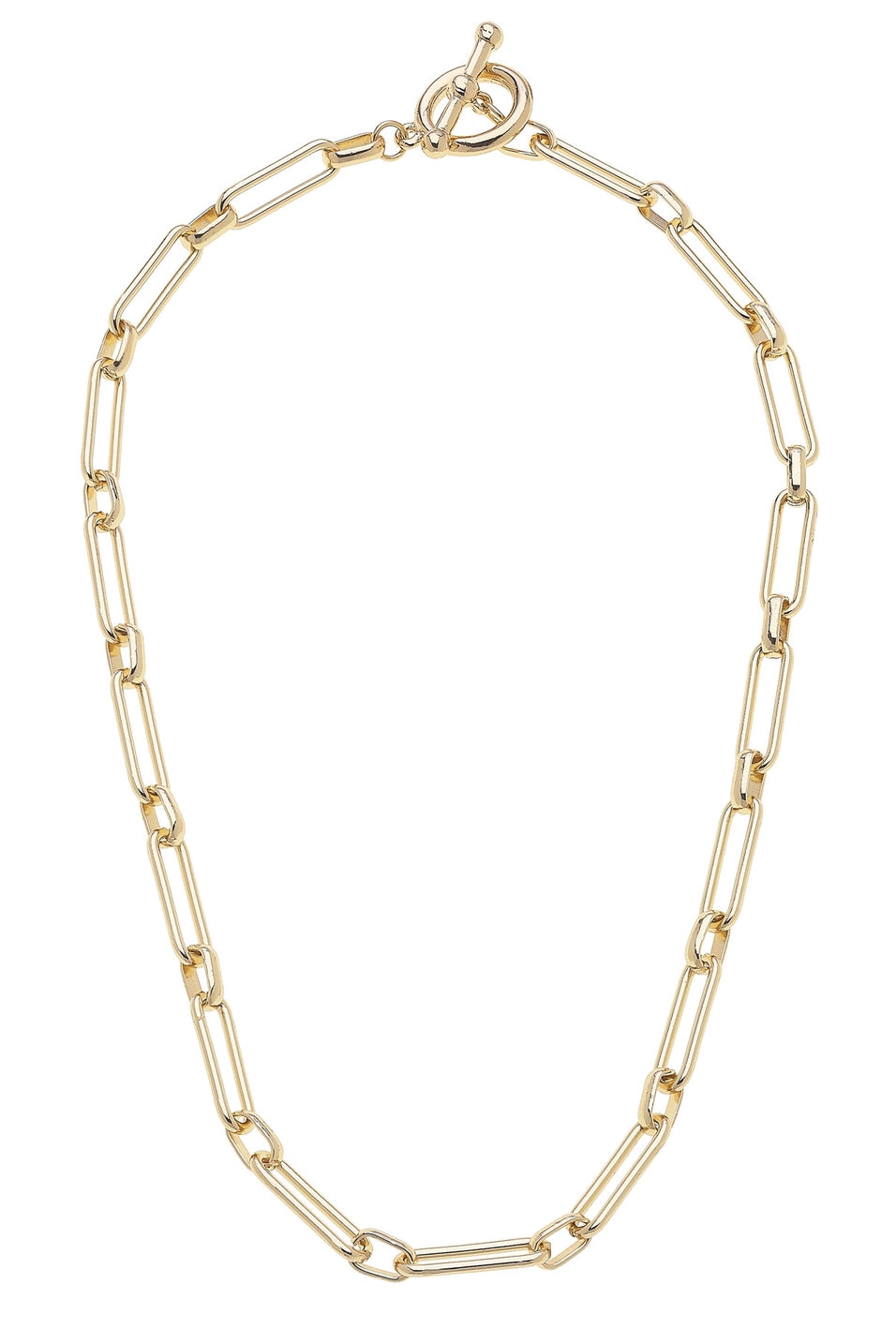Allana Paper Clip Chain Toggle Necklace