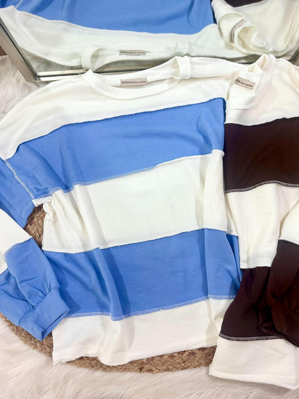 Up To Date Stripe Pullover