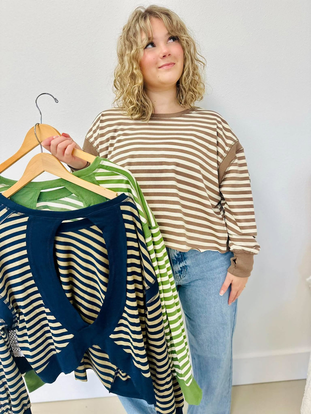 Timeless Striped Open Back Top