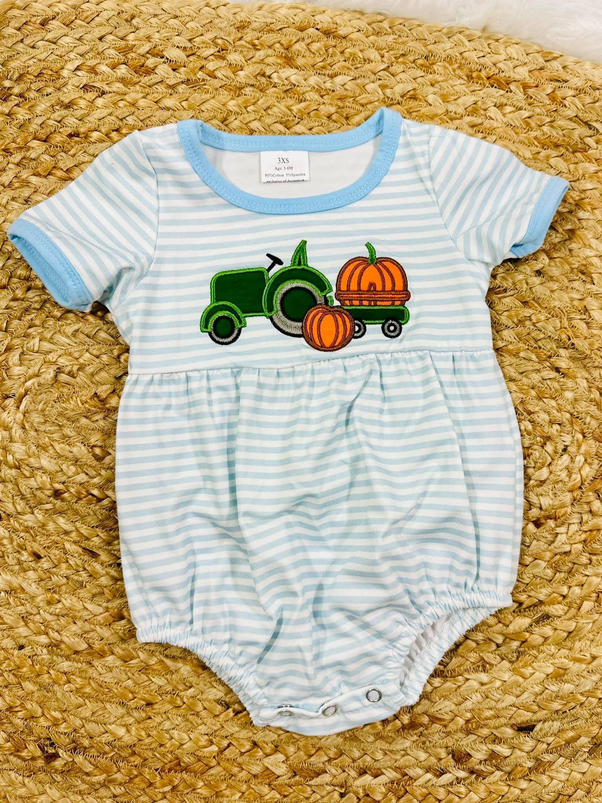 Boys Tractor Pumpkin Bubble
