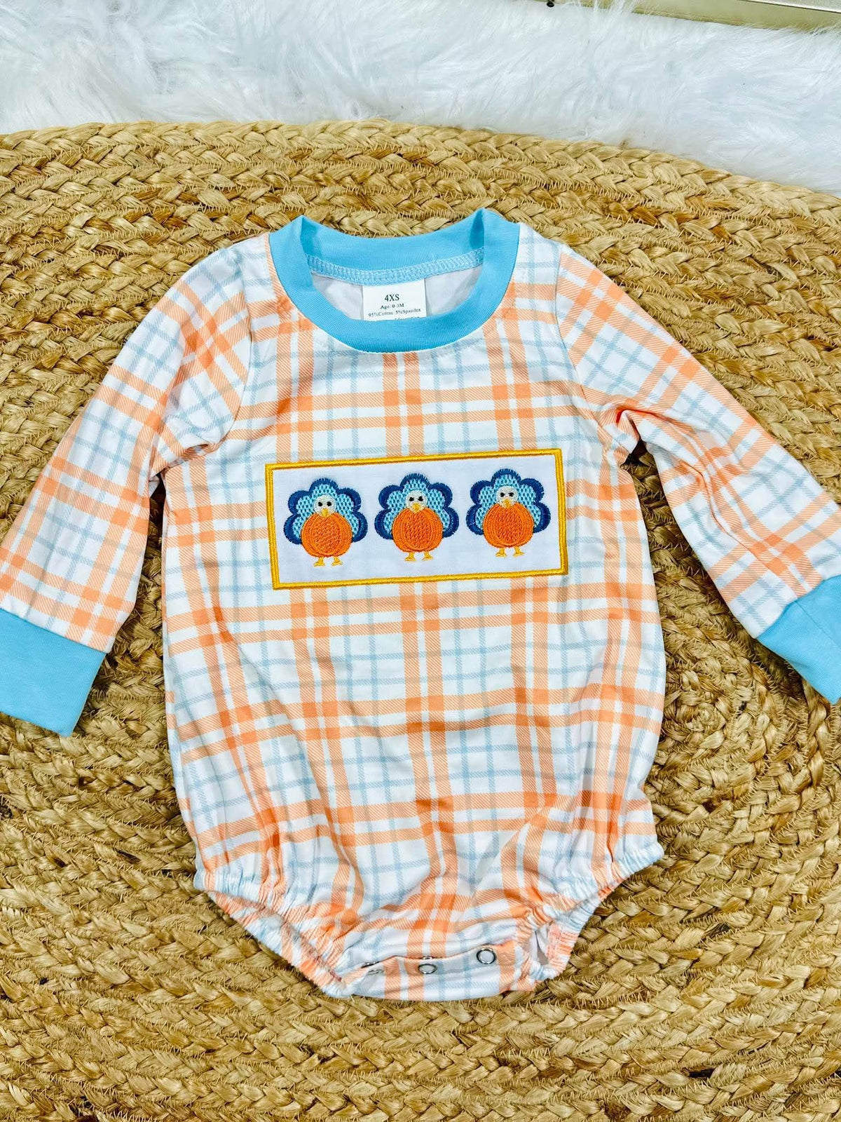 Boys Plaid Turkey Bubble