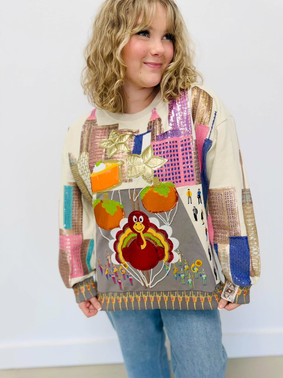 Queen Of Sparkles Multi Thanksgiving Day Parade Sweatshirt