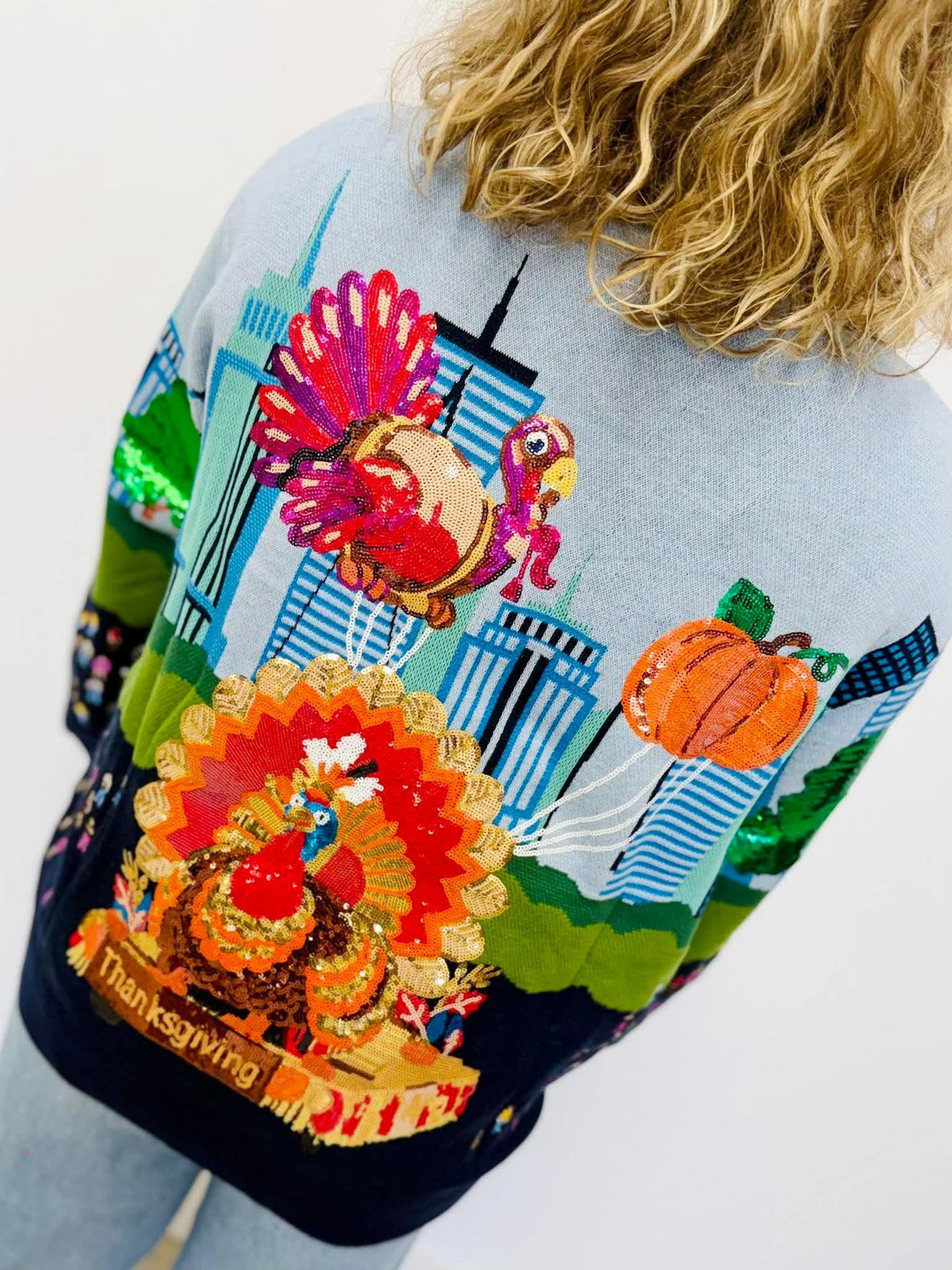 Queen Of Sparkles Multi Thanksgiving Parade Sweater