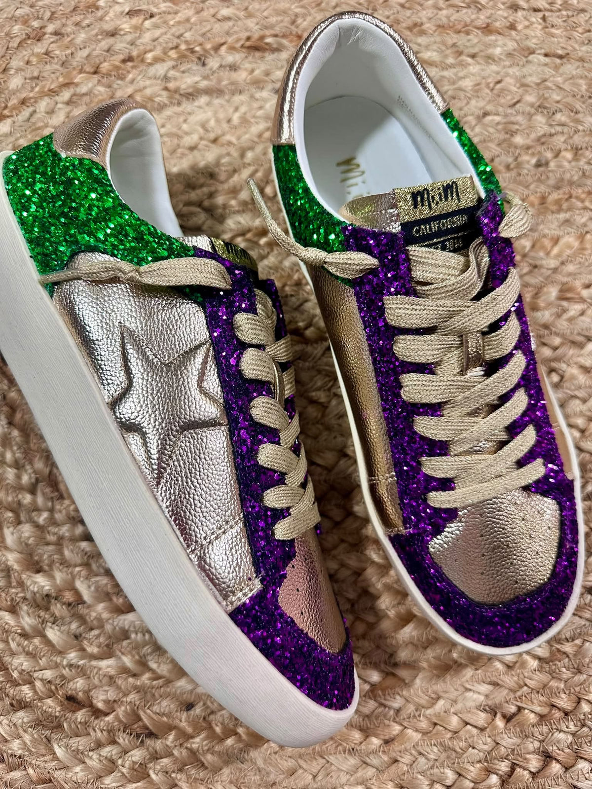 Mardi Gras Glitter Sneakers