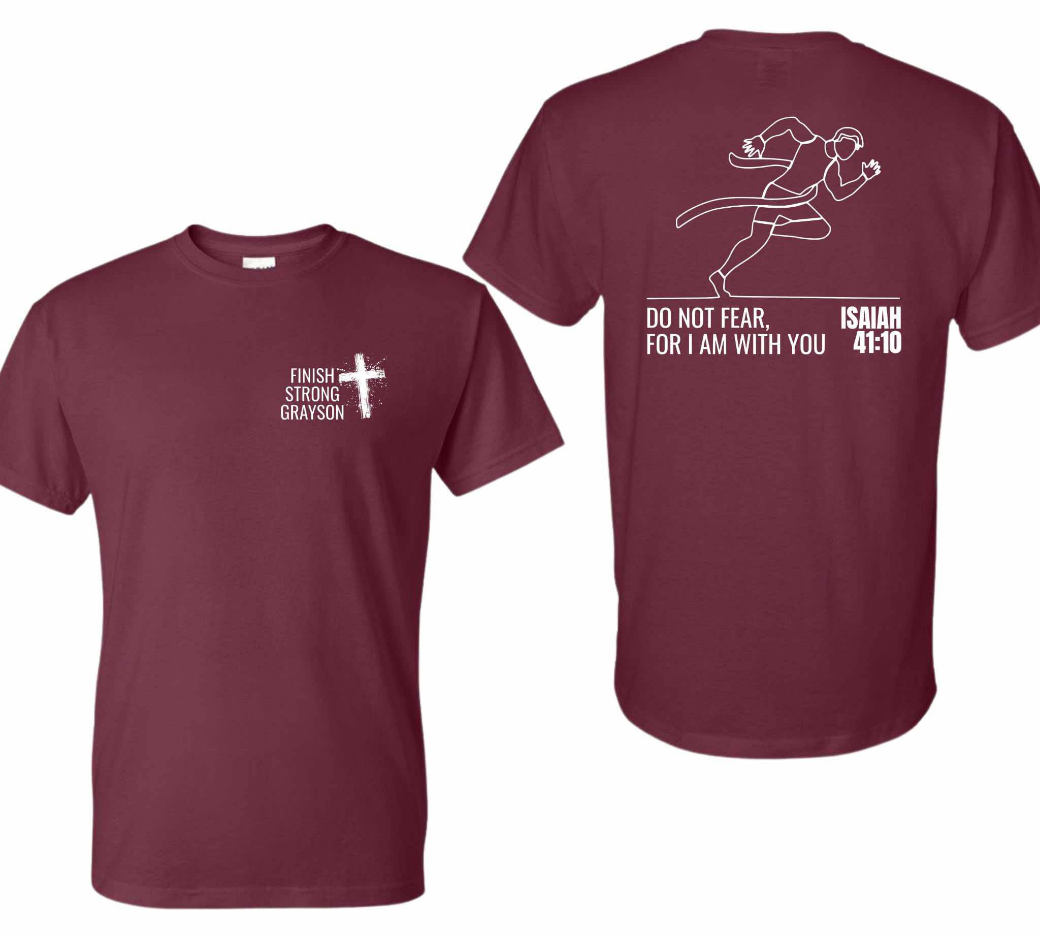 Finish Strong Grayson Fundraiser Tee