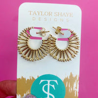 Wide Rounded Hoop Earrings